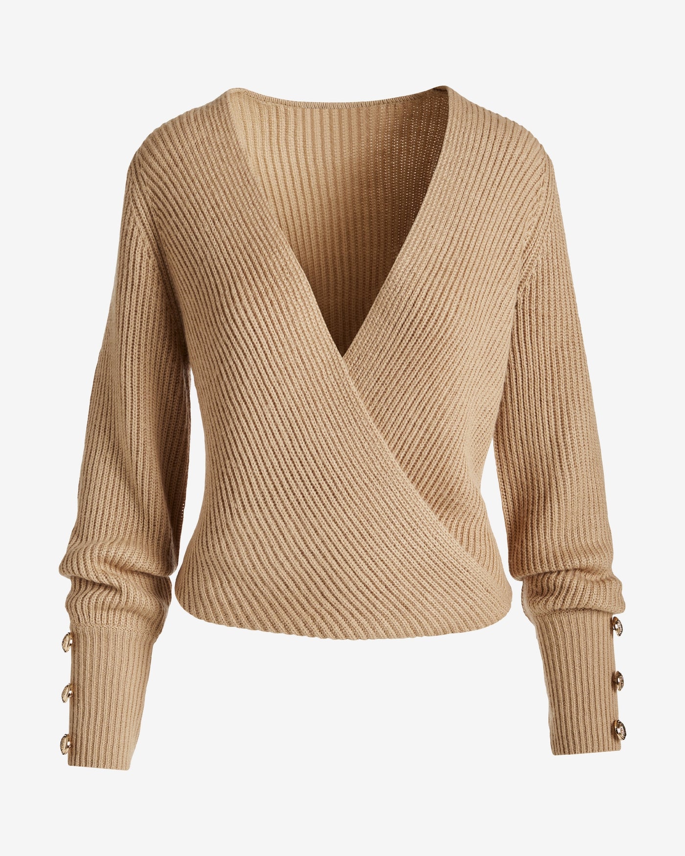 Cozy Surplice Sweater Cuban Sand