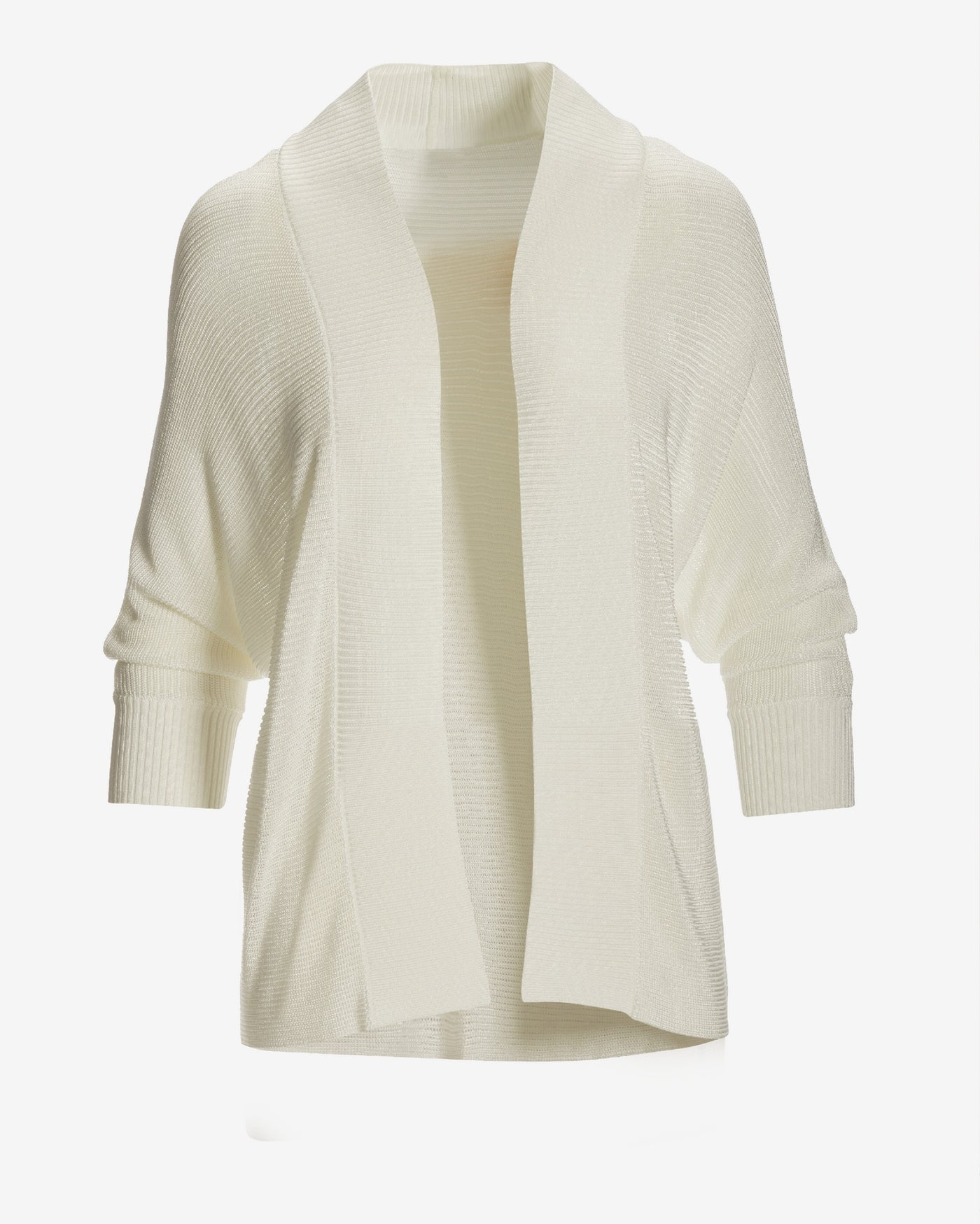Short Effortless Cardigan Sweater Off White