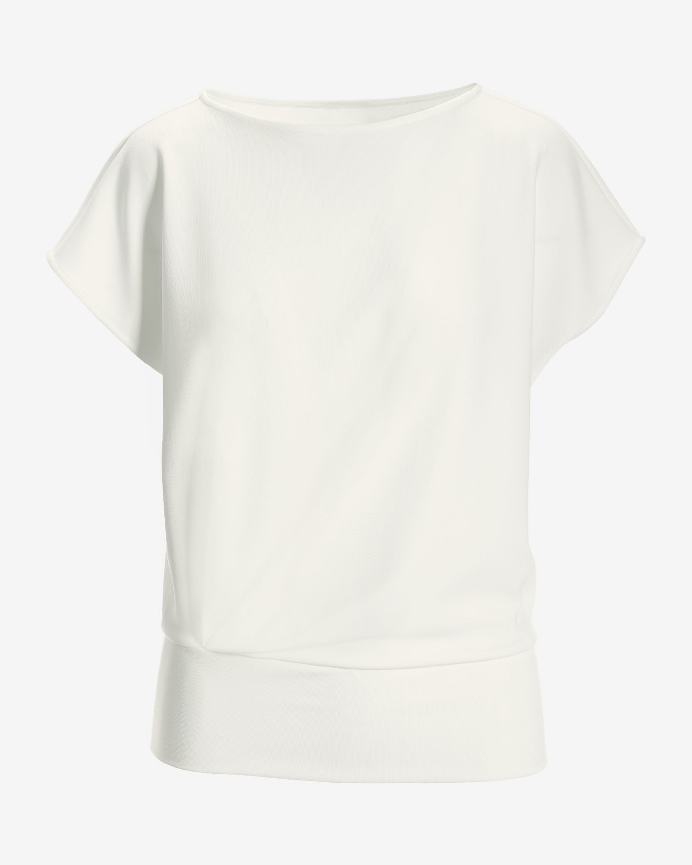Beyond Travel Bateau Neck Blouson Top Ivory Coast
