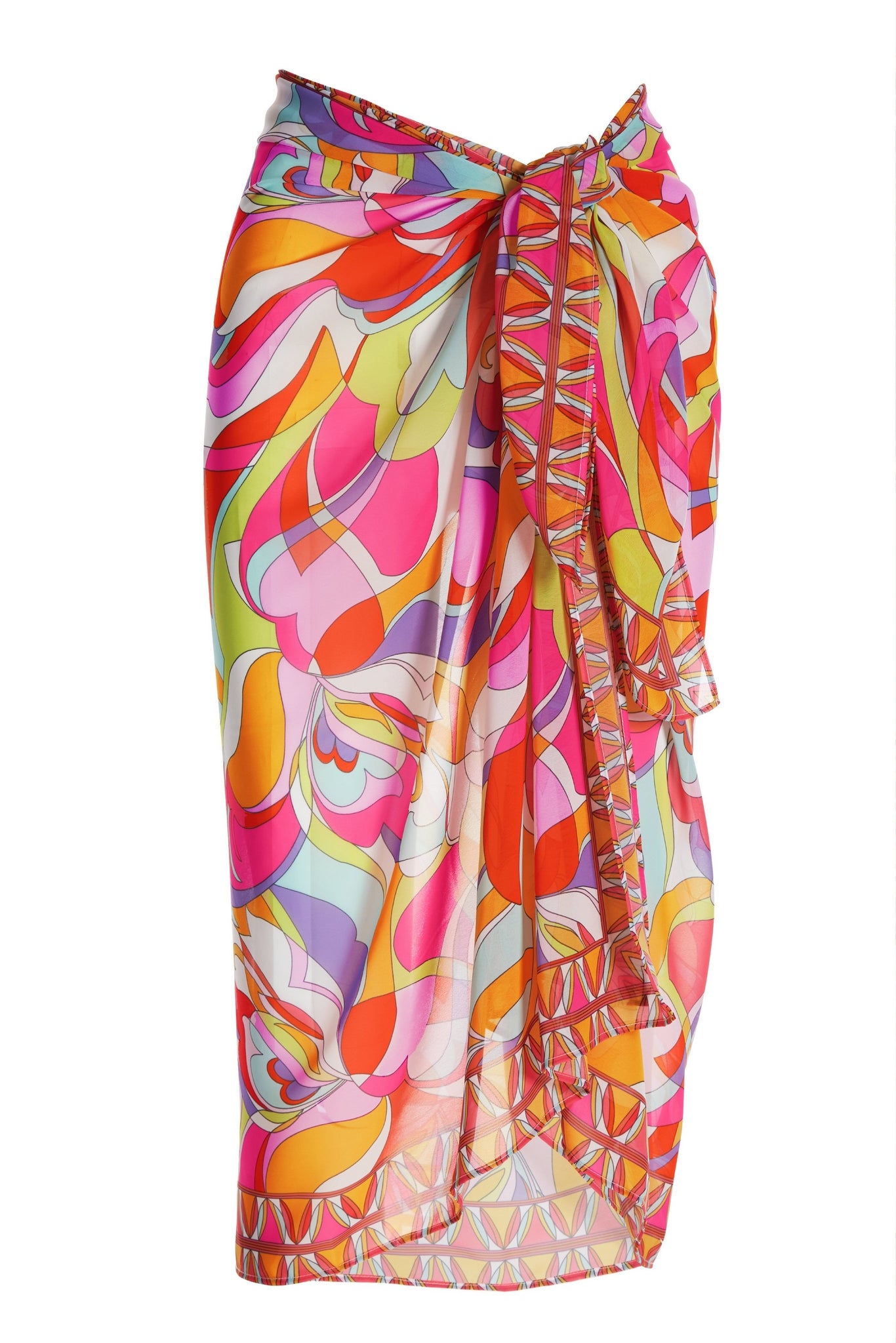 Sunset Waves Printed Sarong Multi