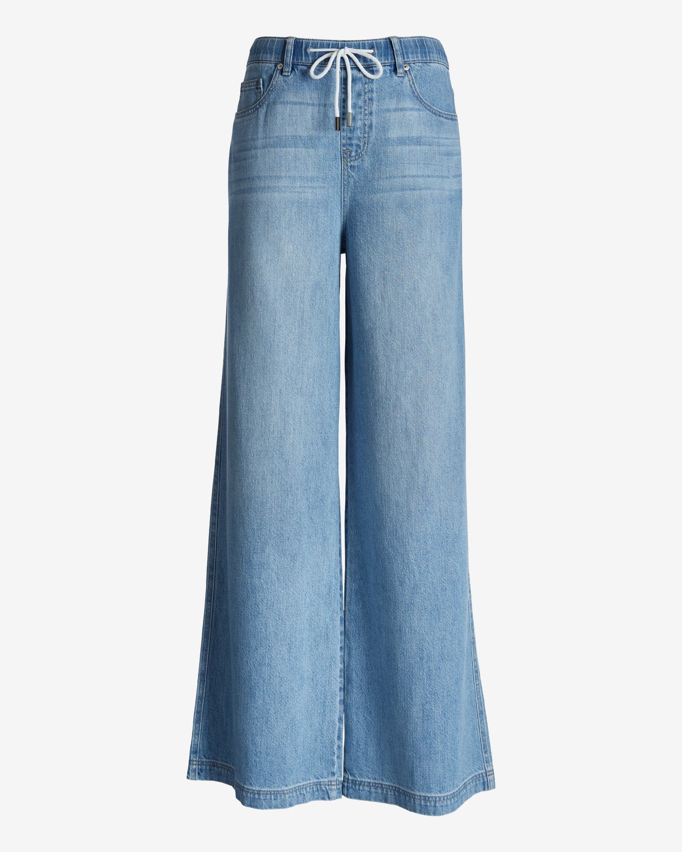 Drawstring Wide Leg Jean Light Wash