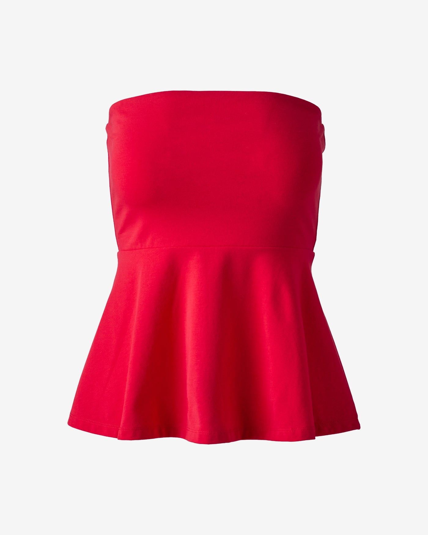 So Sexy Peplum Tube Top Tomato Red