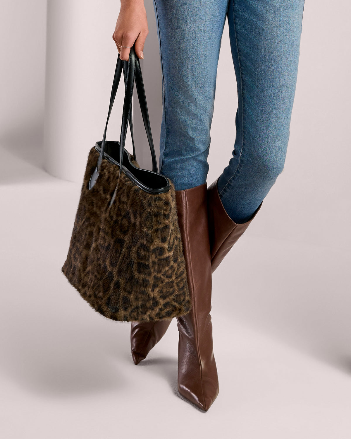 Faux Fur Tote Bag Multi
