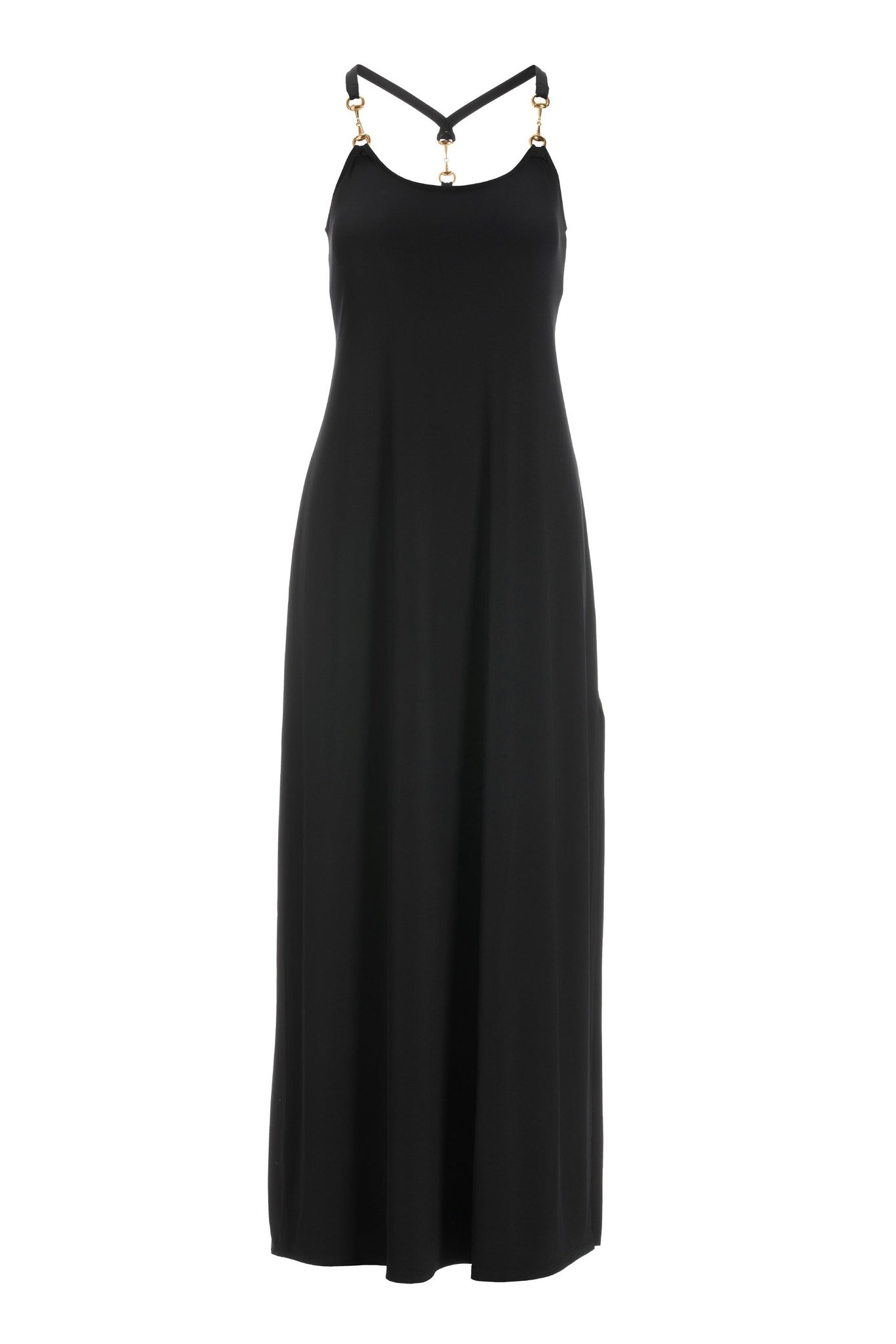 Hardware Detail Maxi Dress Black