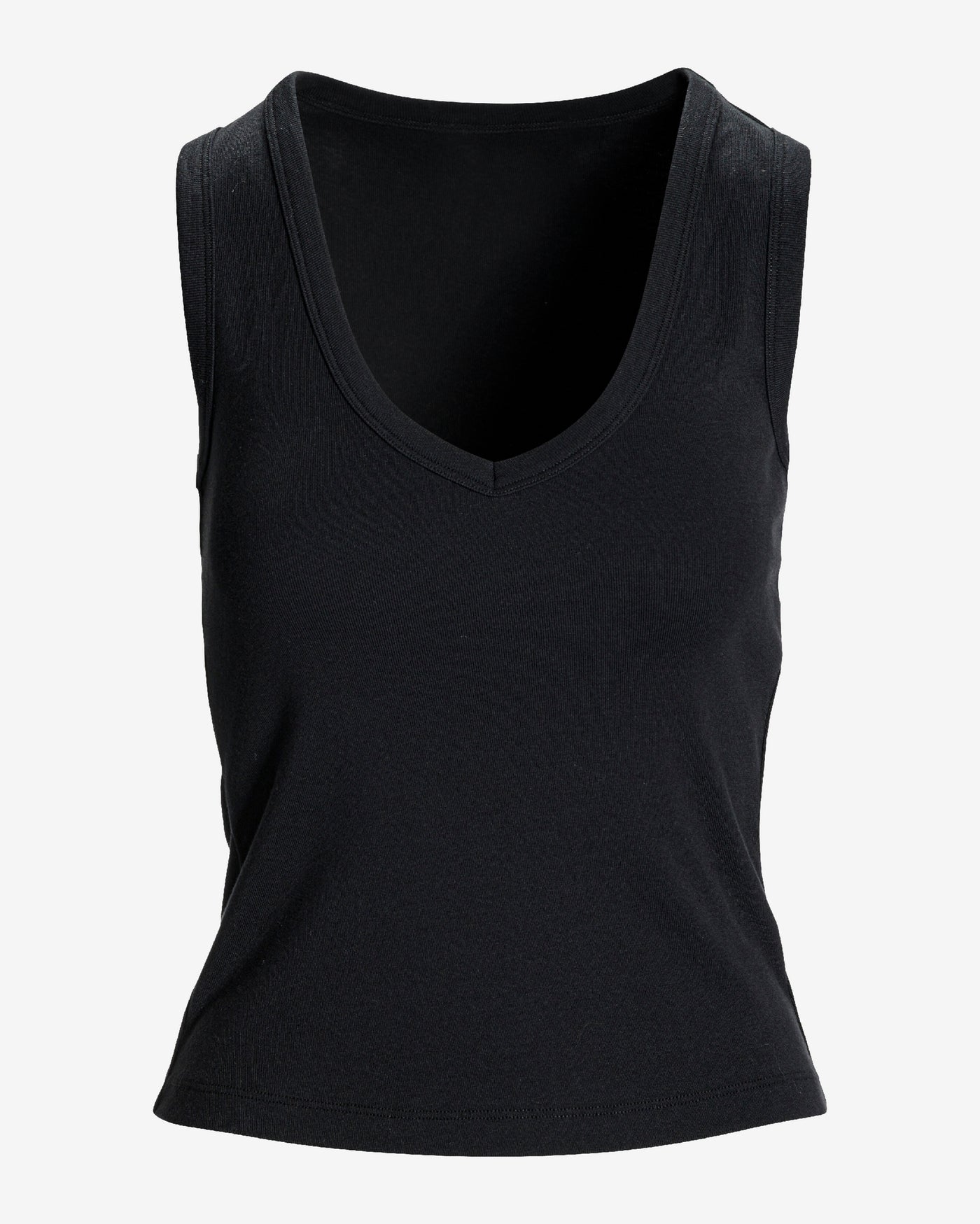 Cotton V-Neck Tank Top Proper Black