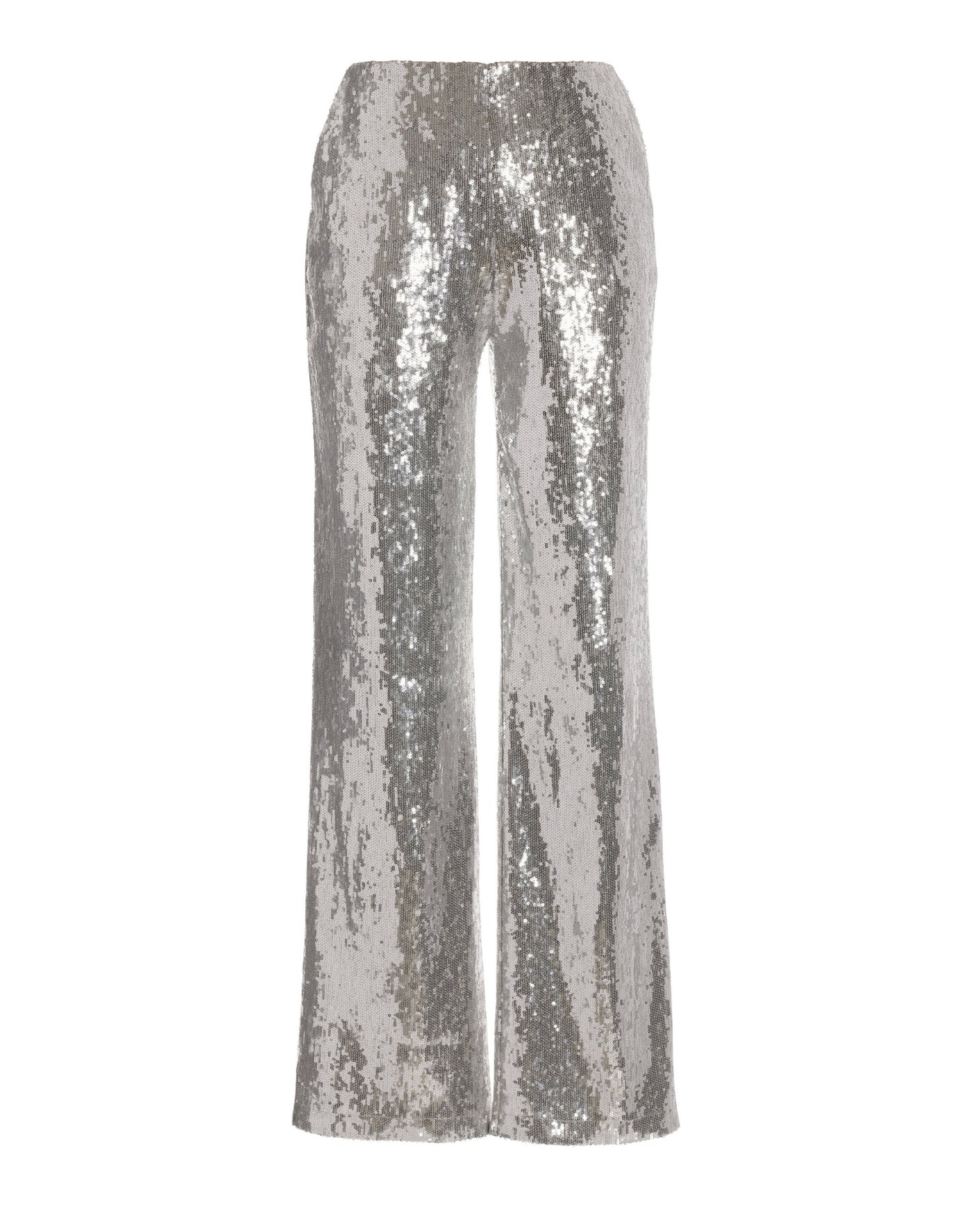 Malibu Sequin Pull On Palazzo Pant Silver