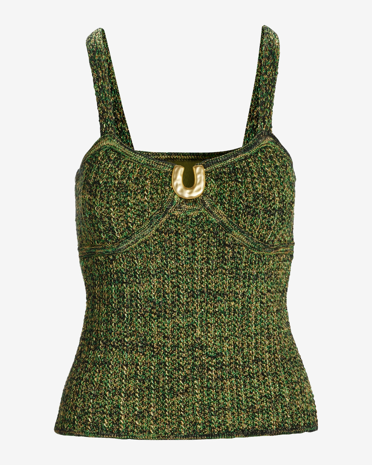 Hardware Marled Sweater Tank Green Multi