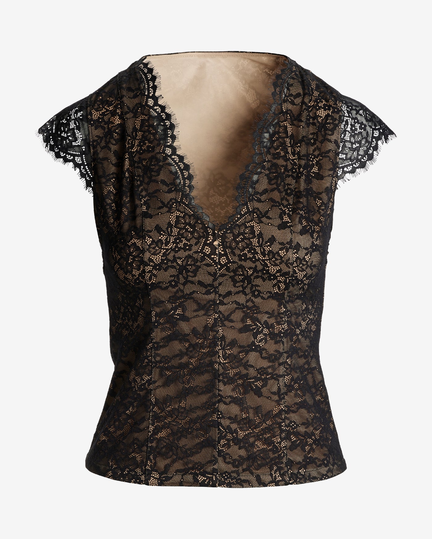 Delicate Lace V-Neck Tank Top Proper Black