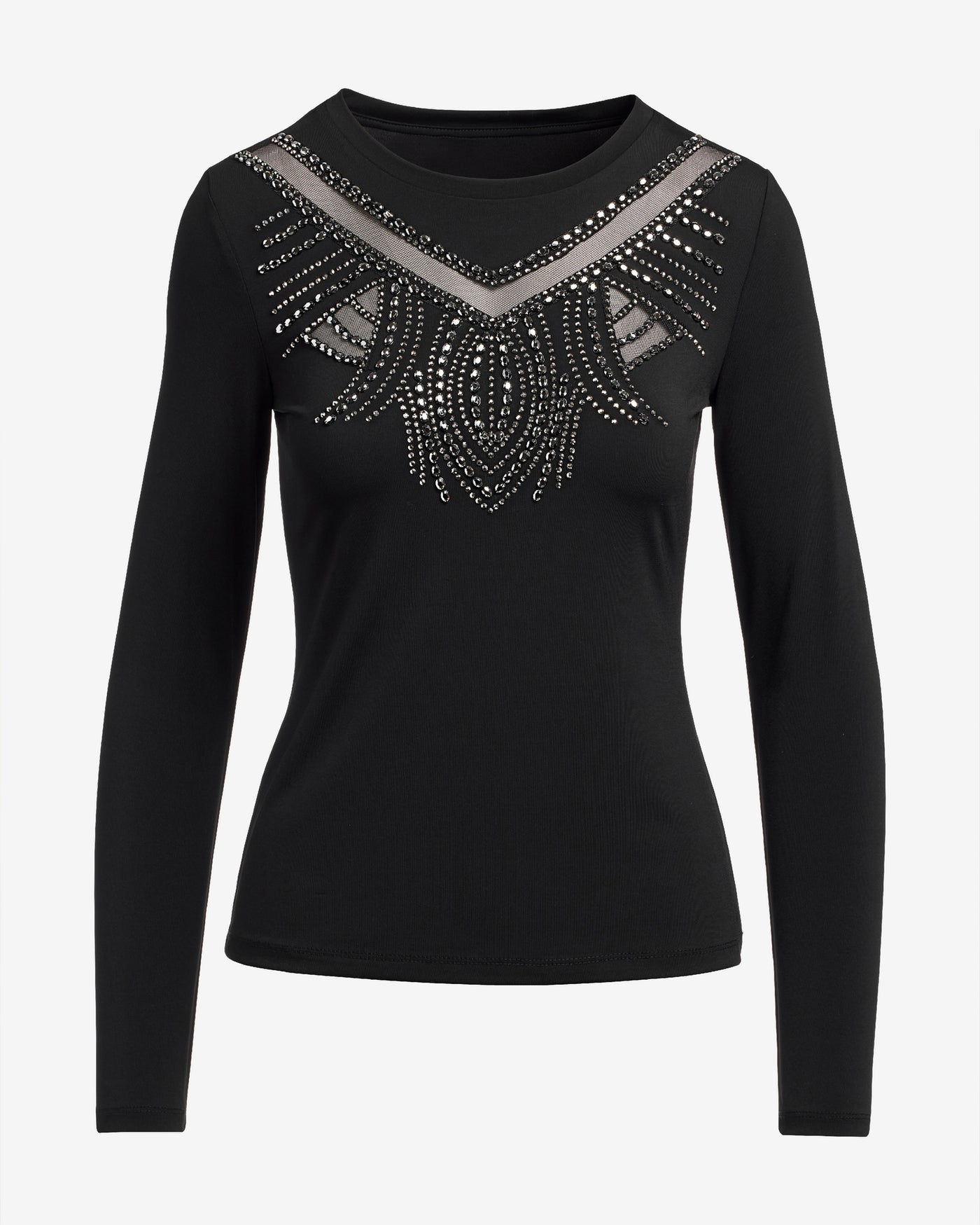 Embellished Long Sleeve Top Proper Black