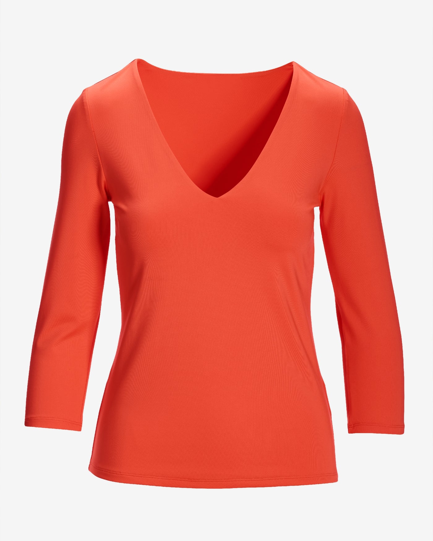 So Modern Three Quarter Sleeve Top Flame Scarlet