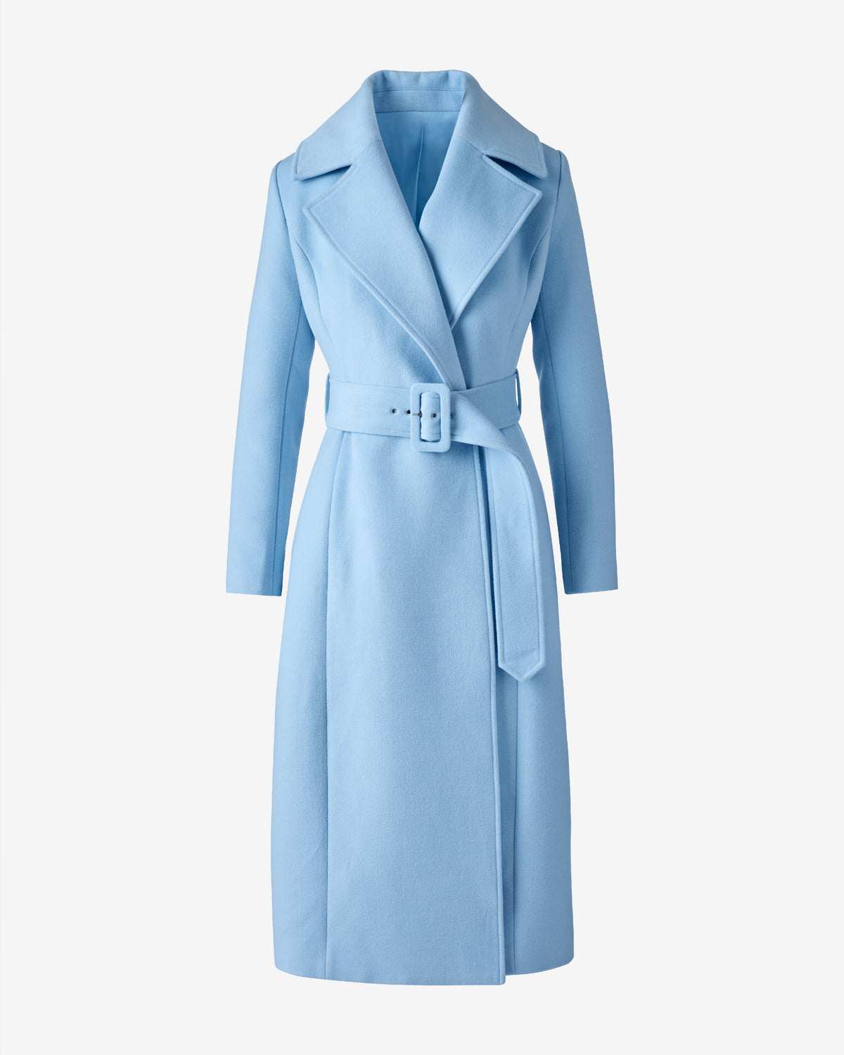 Belted Trench Luxe Wool Coat Airy Blue