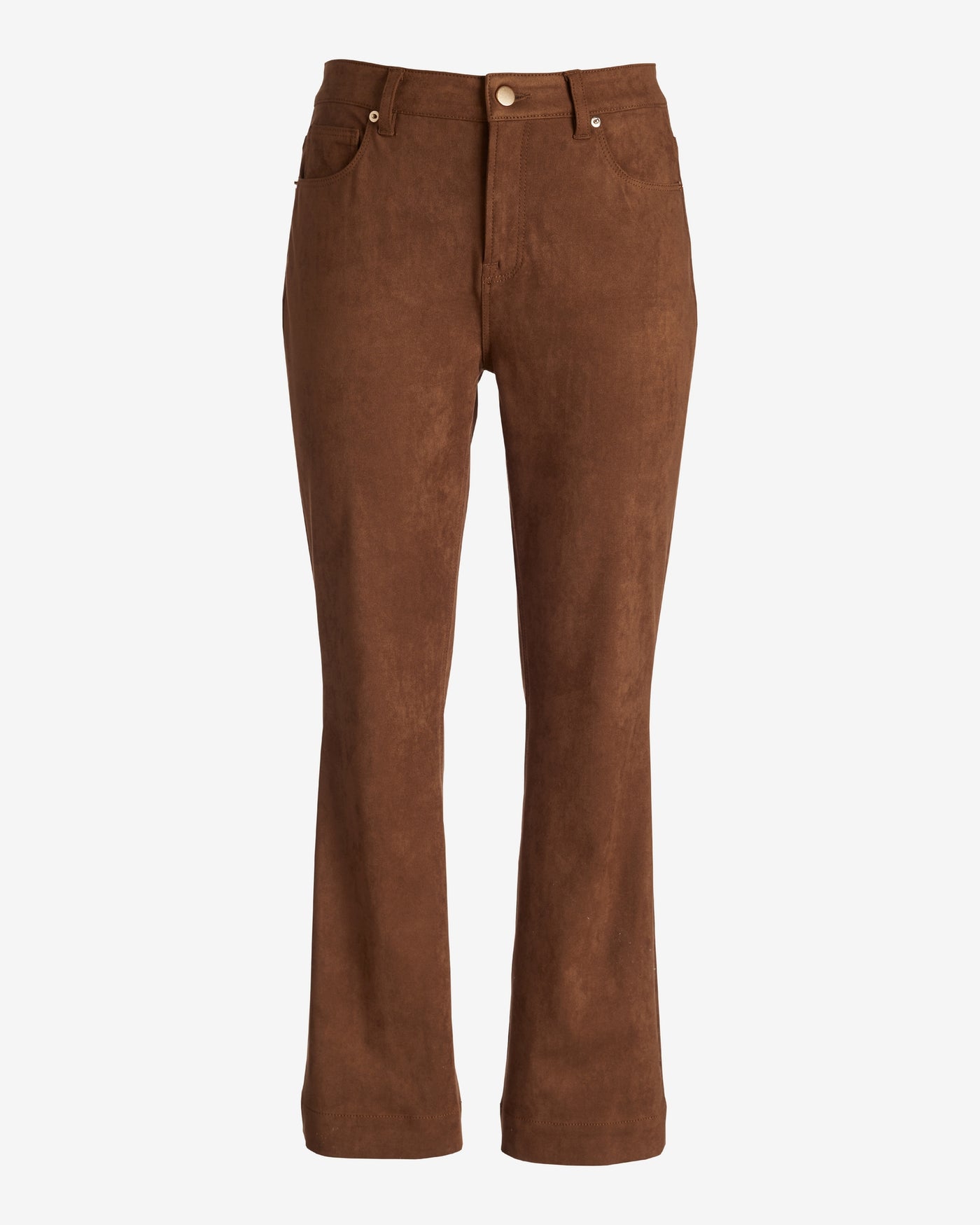 Faux Suede Kick Flare Pant Tortoise Shell