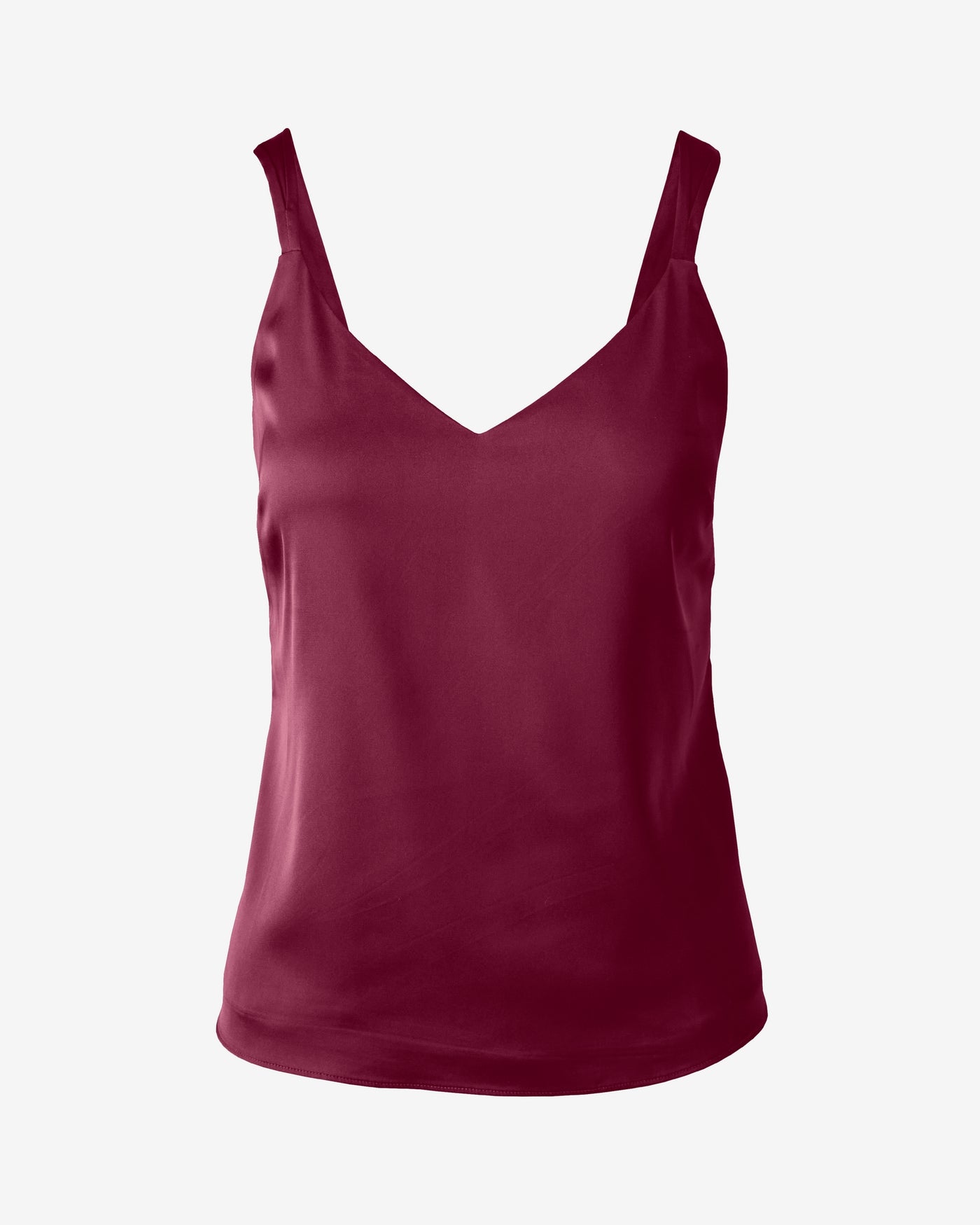 Lexi Sleeveless V-Neck Charmeuse Blouse Windsor Wine