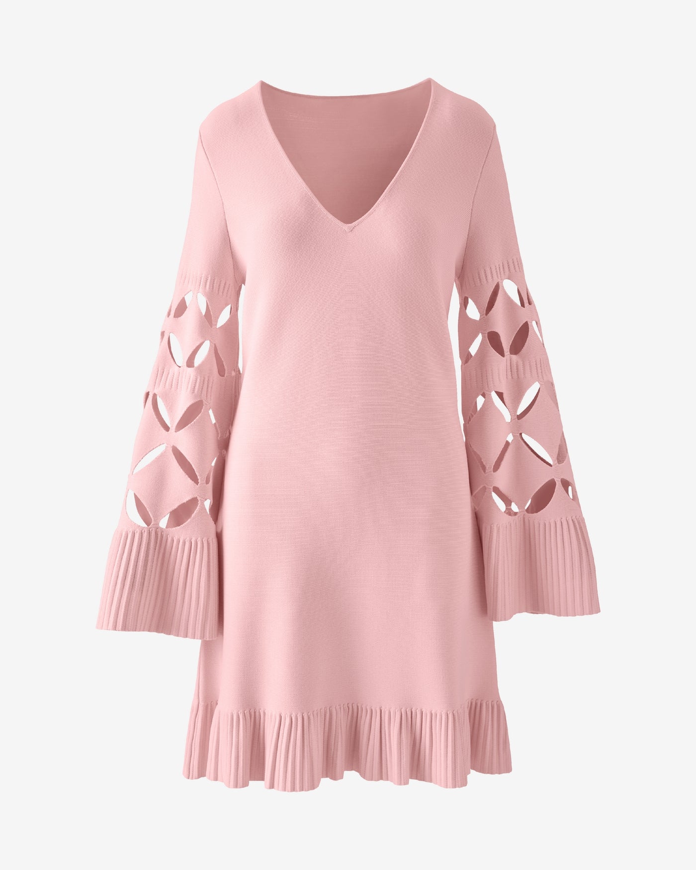 Laser Cut Milano Stitch Fit and Flare Dress Ballerina