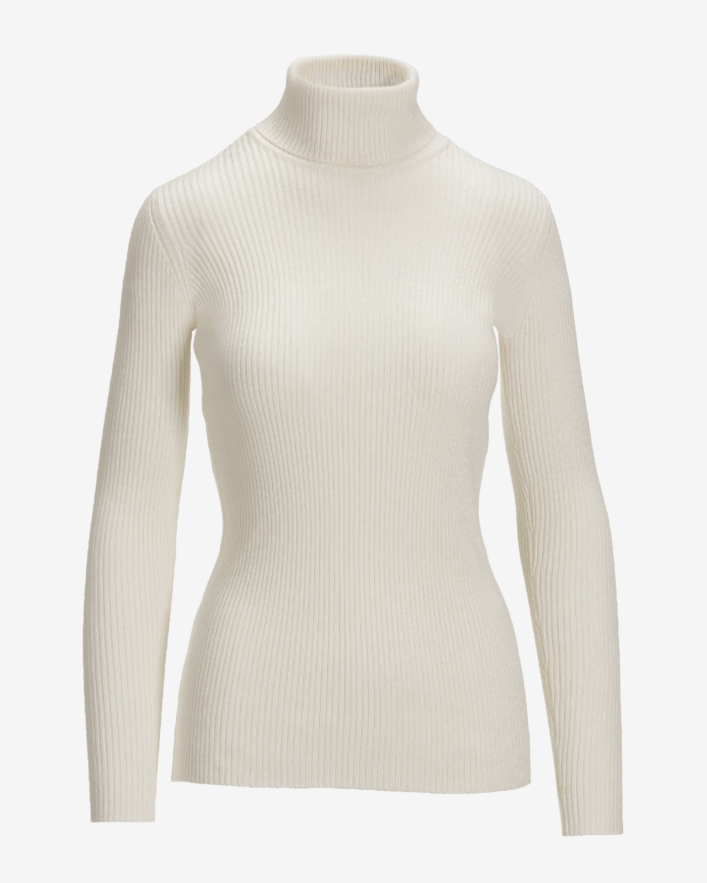 Ribbed Turtleneck Sweater Off White