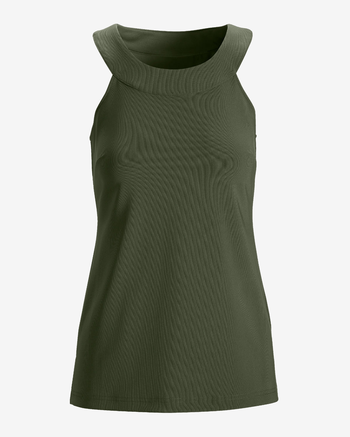 Beyond Travel Halter Tunic Top Olive Night
