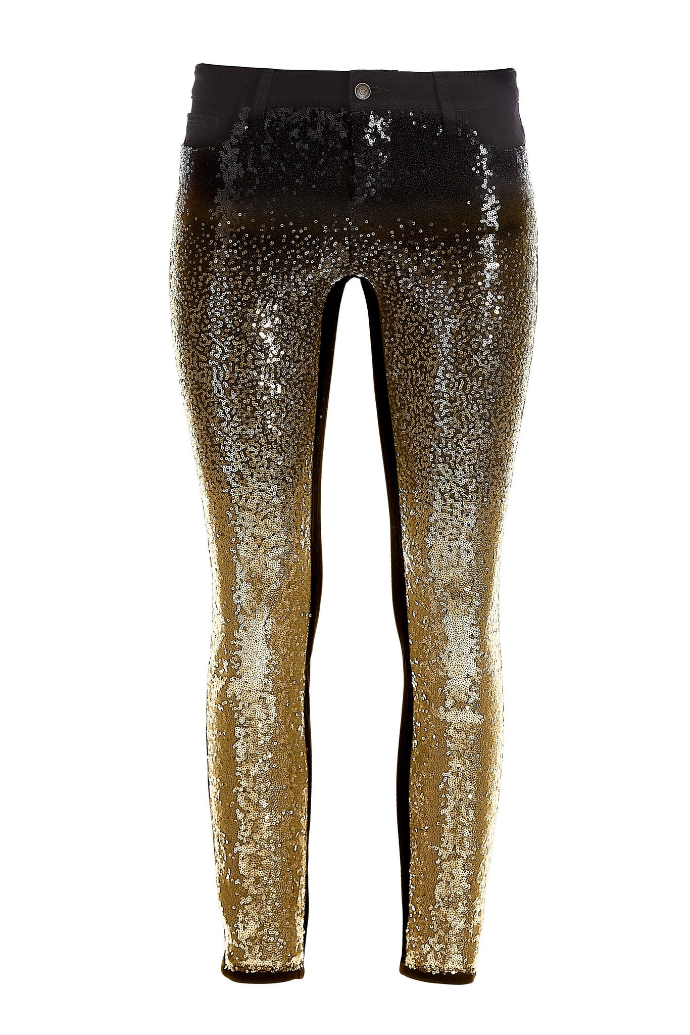 Ombre Sequin Jean Black/Gold