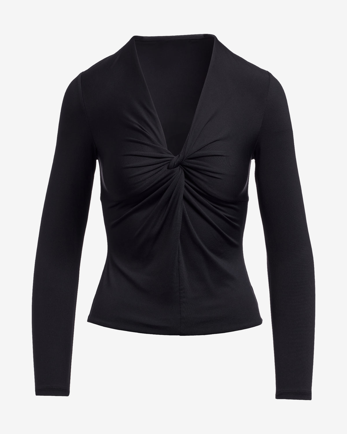 Contour Twist Front Knit Top Proper Black