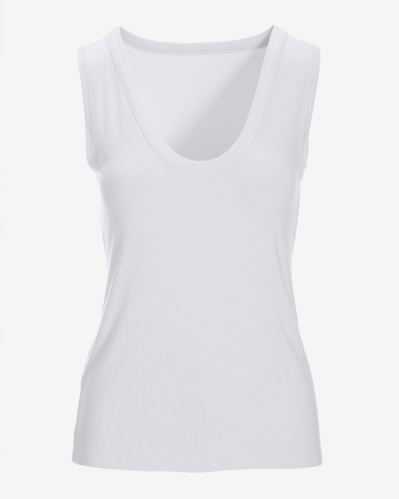 So Effortless Scoop-Neck Tank Top White