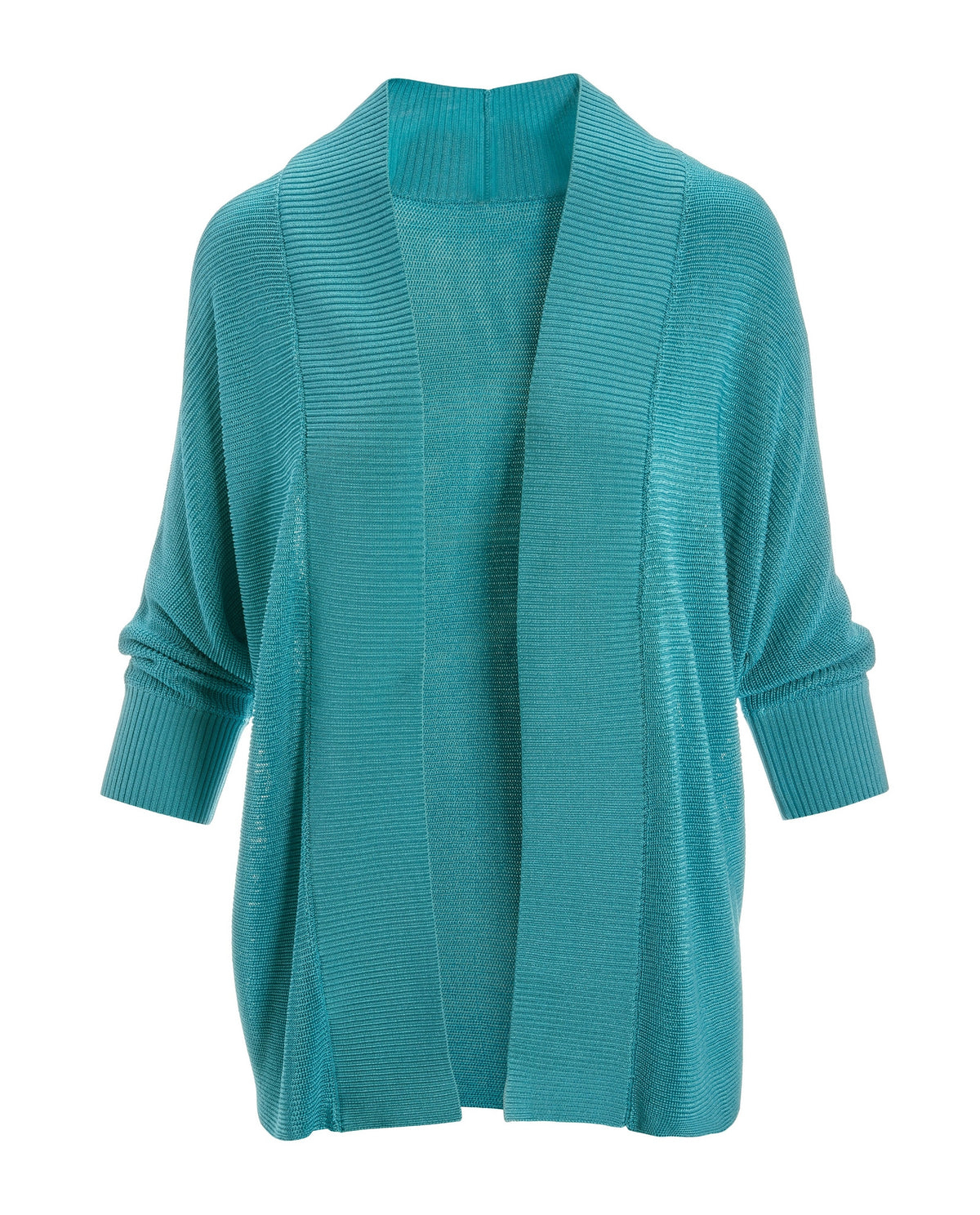 Short Effortless Cardigan Sweater Blue Radiance