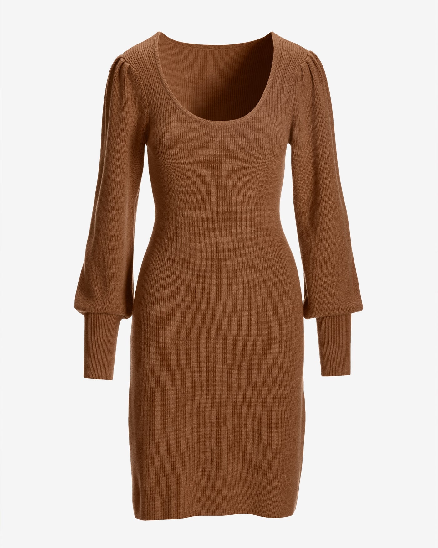 Scoop Neck Balloon Sleeve Sweater Dress Thrush