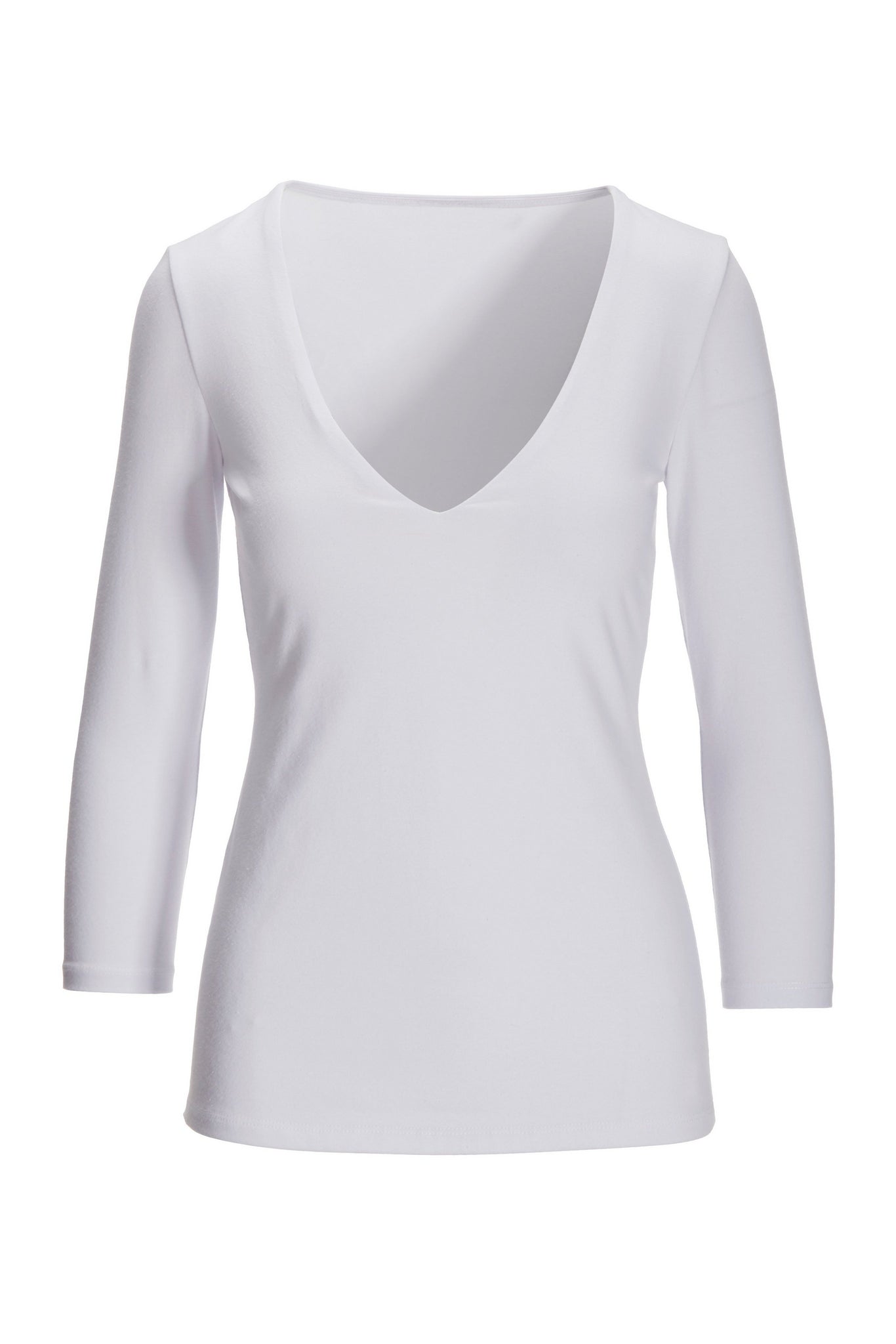 So Sexy V Neck Knit Top White
