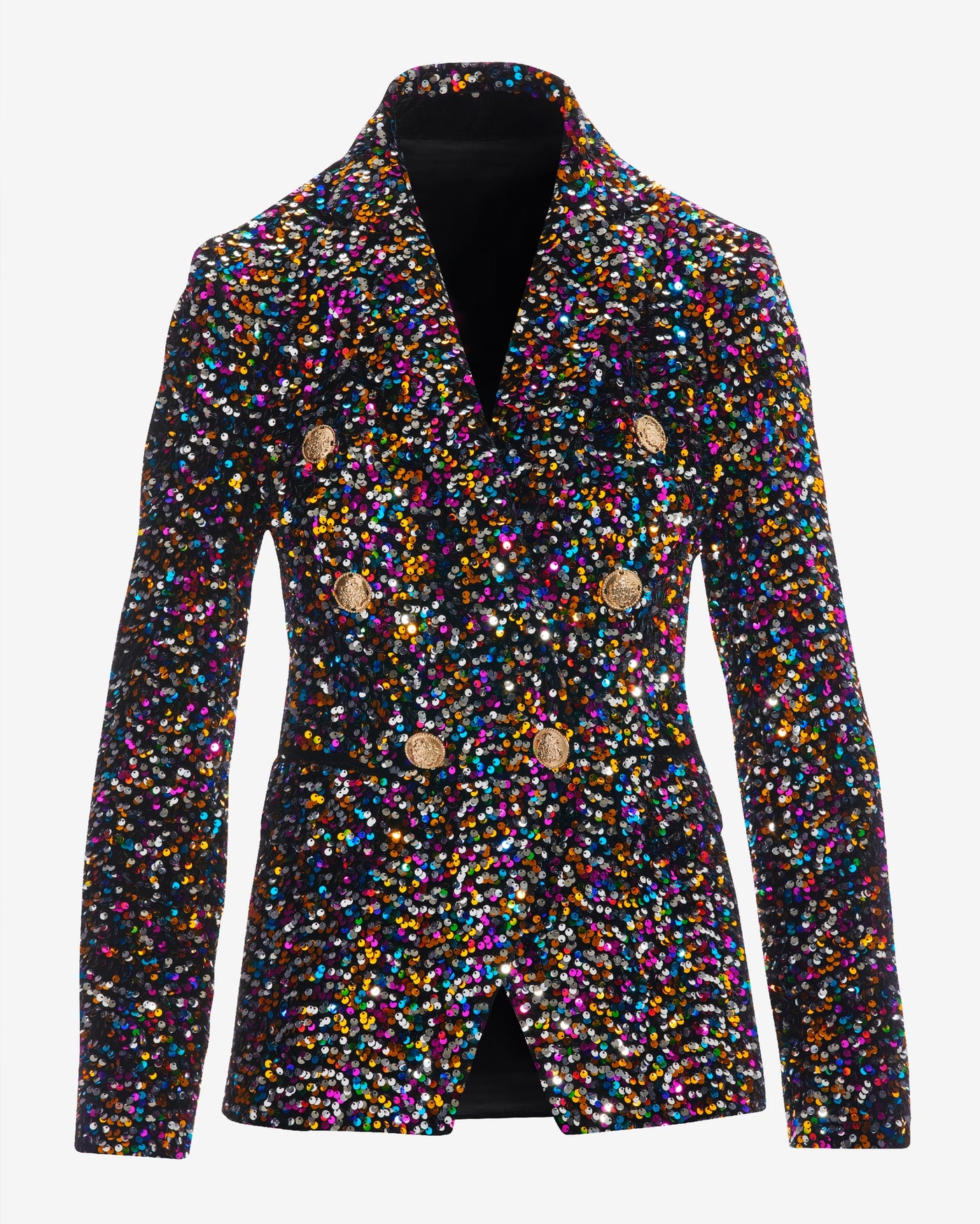Sequin Double Breasted Blazer Multi
