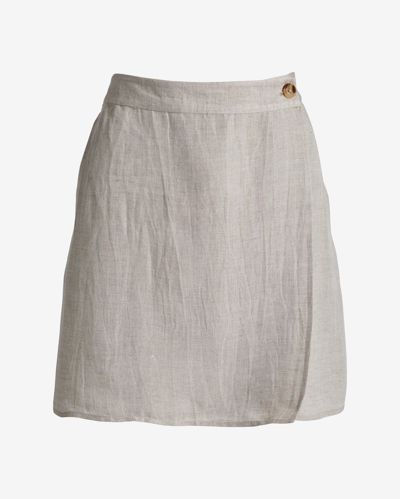 Flirty Linen Wrap Skort Flax
