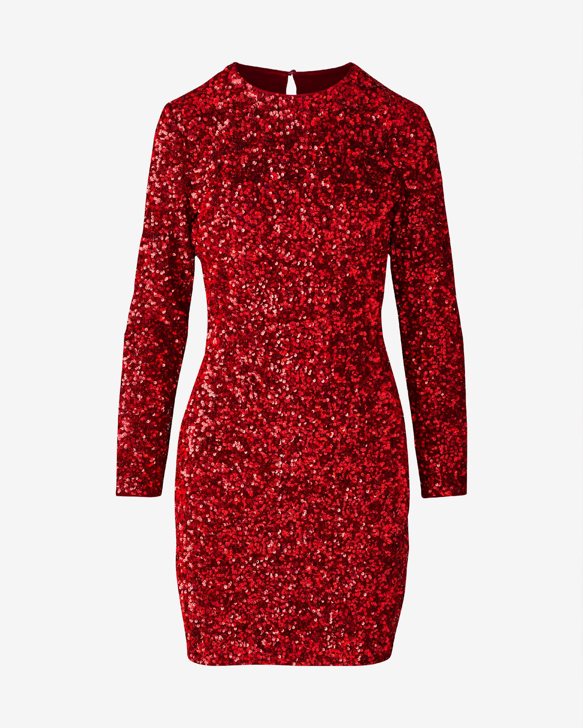 All Over Sequin Mini Dress Americana Red