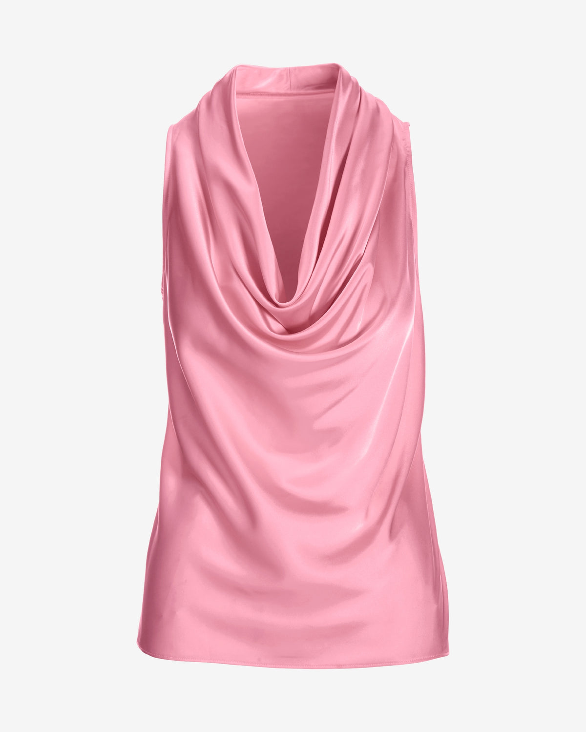 Marilyn Cowl-Neck Charmeuse Blouse Foxglove