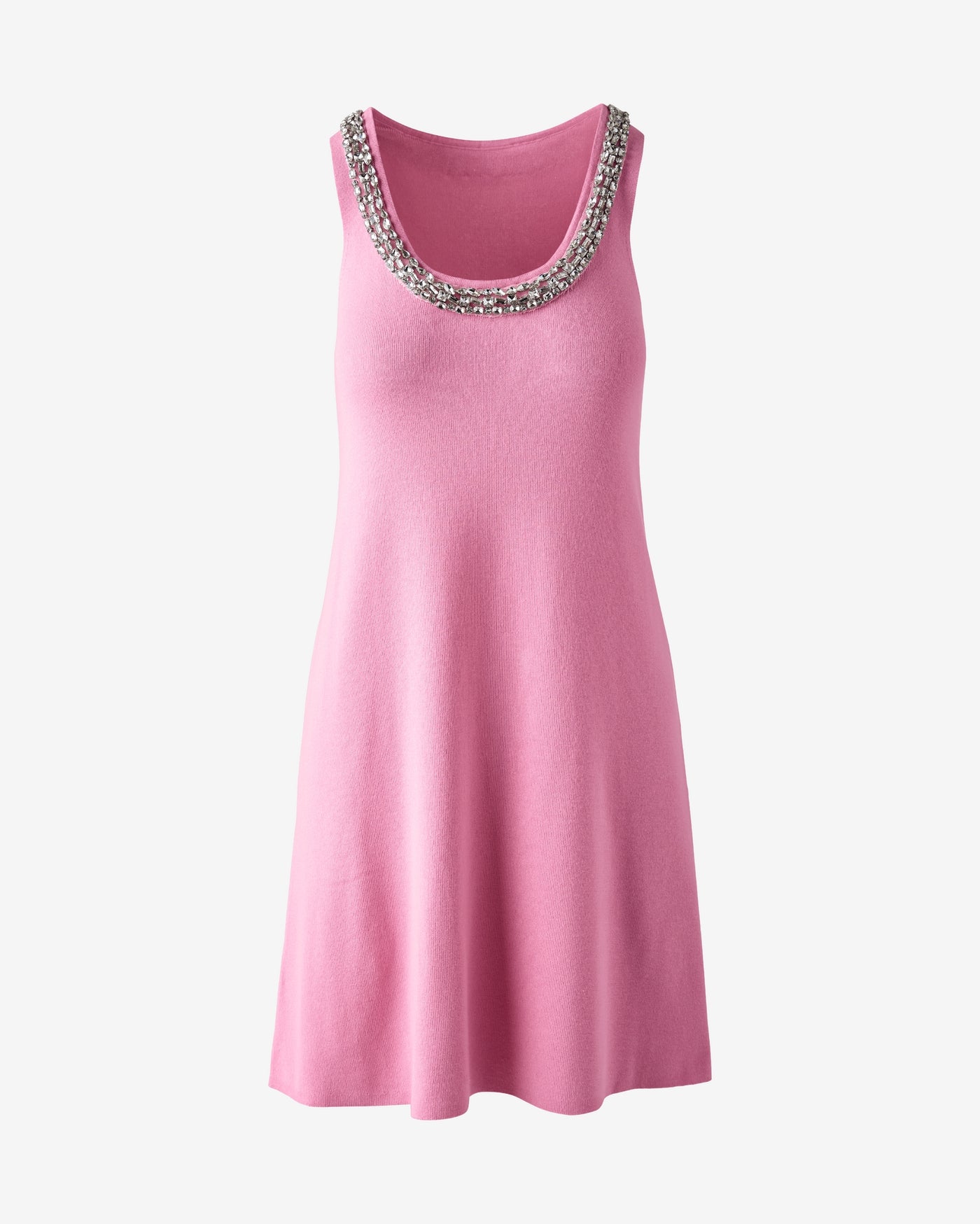 Jewel Neck Sweater Dress Begonia Pink