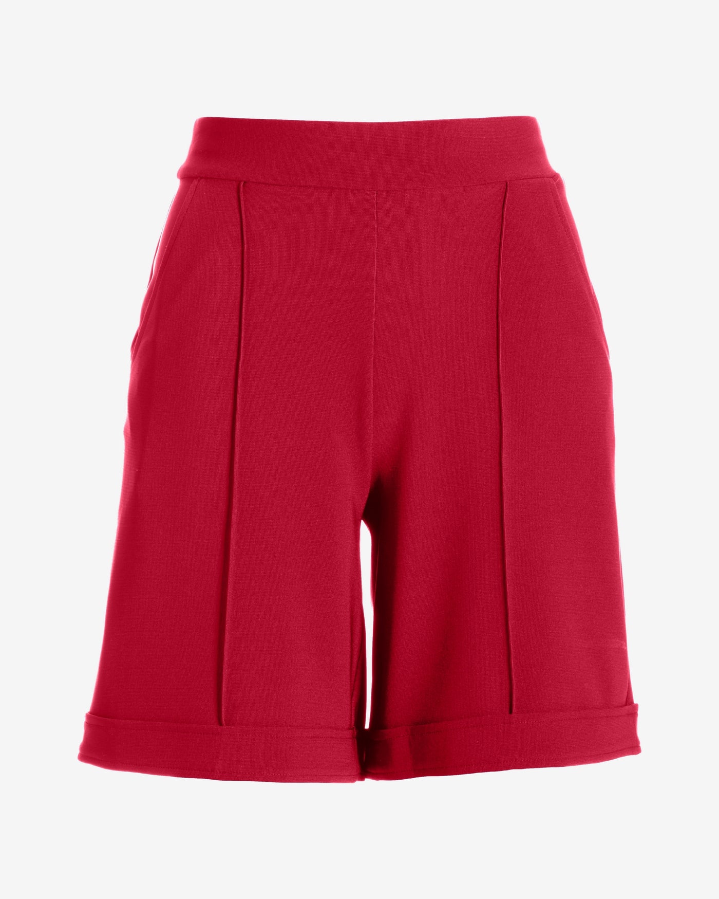 Beyond Travel 7 Inch Cuffed Trouser Shorts Tango Red