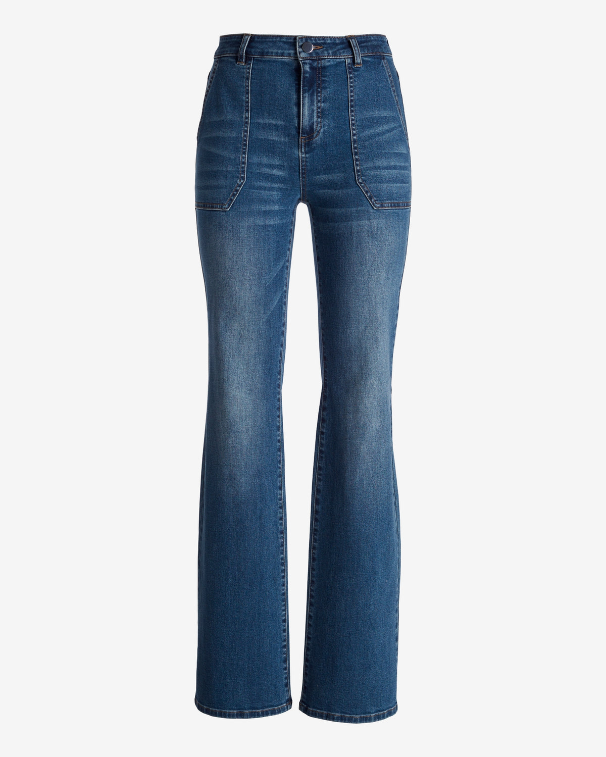 Angled Pocket Bootcut Jean Medium Wash