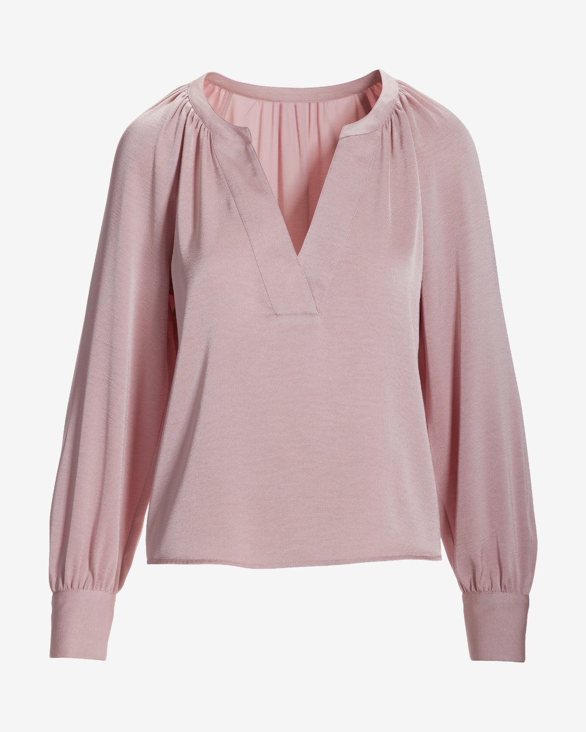 V Neck Chic Blouse Chalk Pink