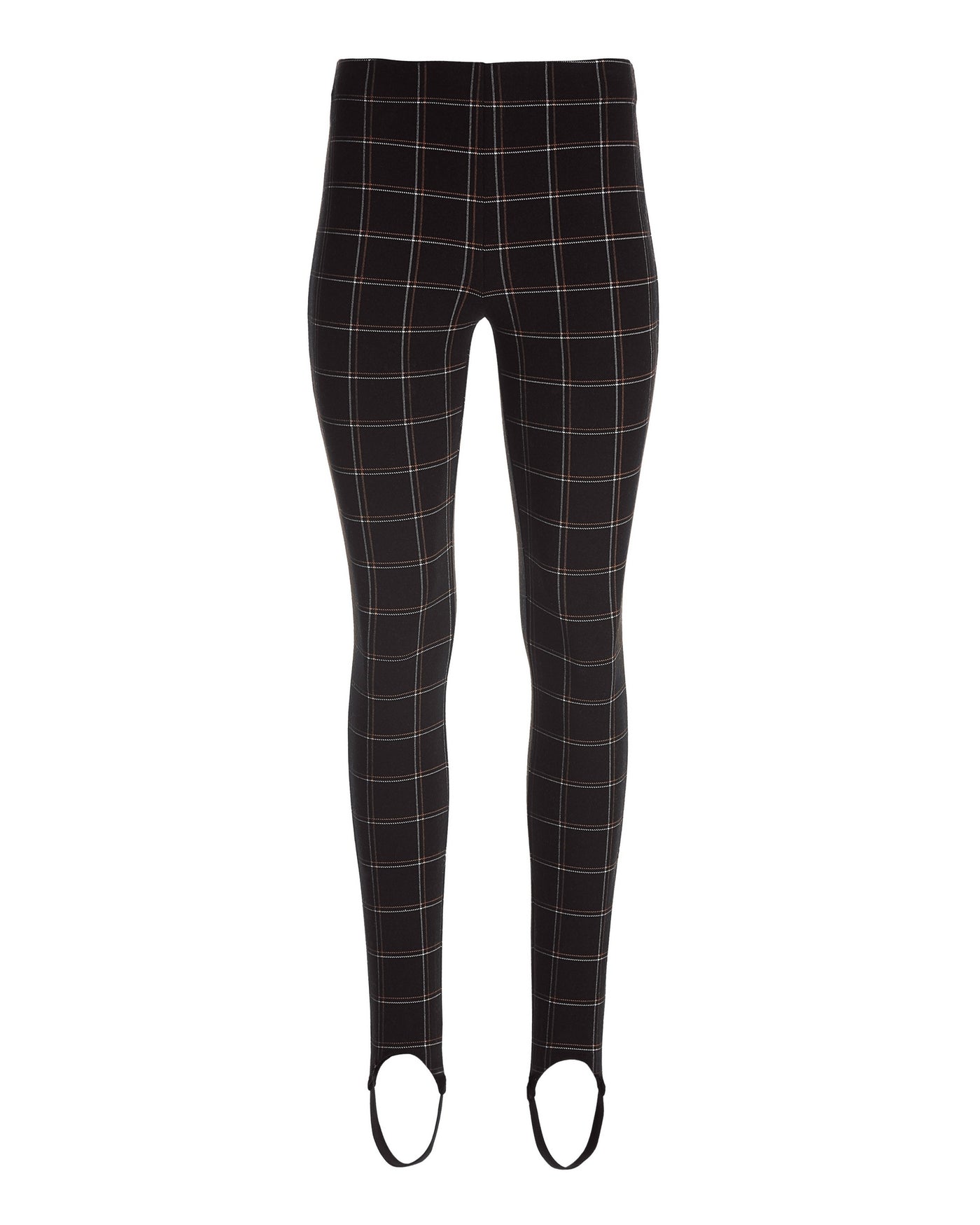 Plaid Stirrup Legging Black Multi