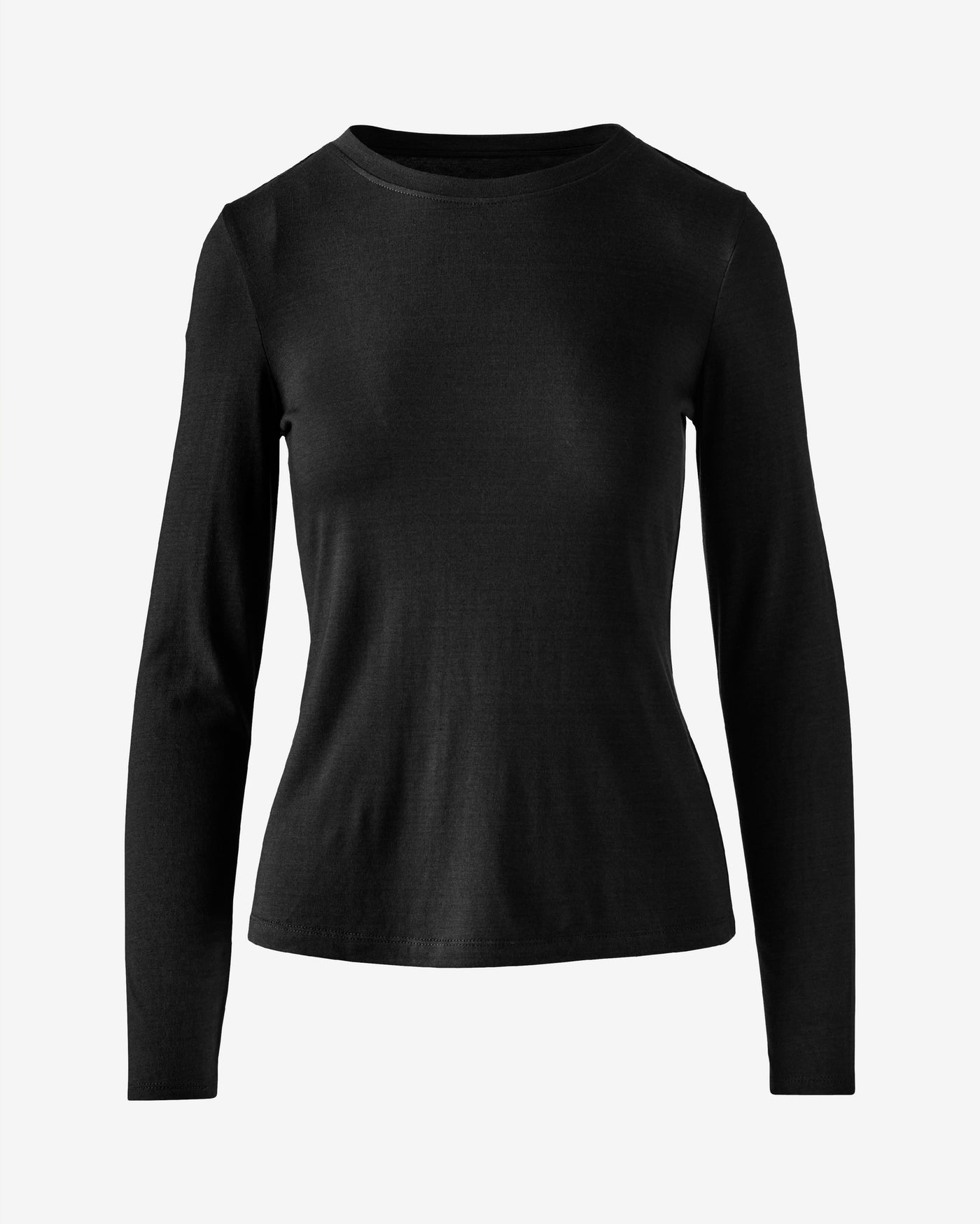 Long Sleeve Crew Neck T Shirt Proper Black