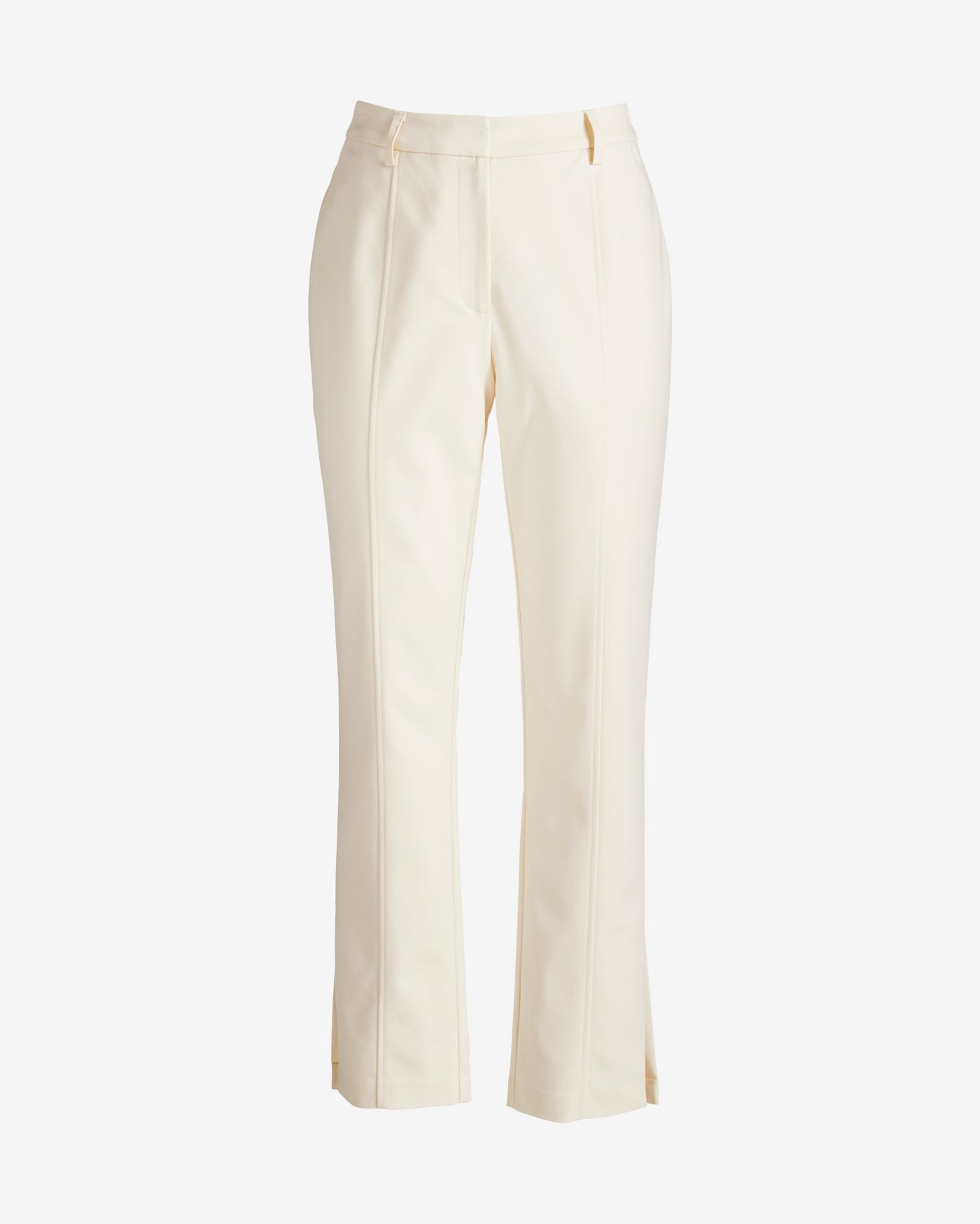 Newport Modern Slim Straight Side Slit Trouser Pant Ivory