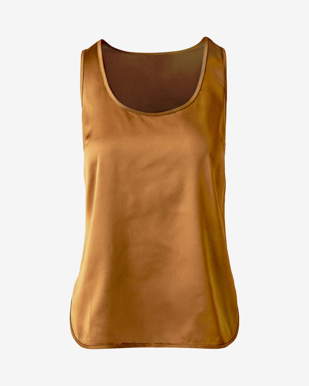 Samantha Scoop Neck Charmeuse Blouse Bourbon