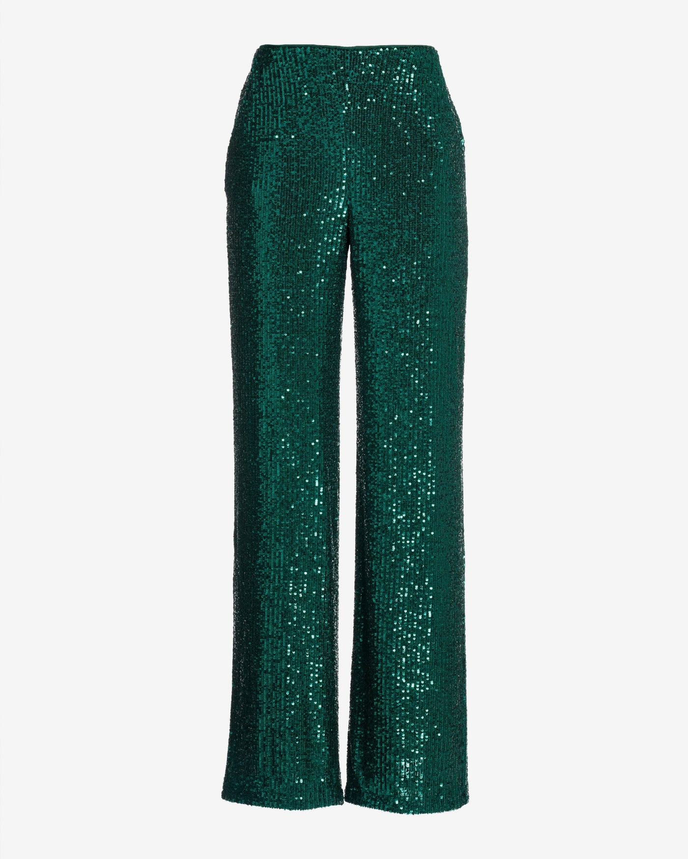 Malibu Sequin Wide Leg Pant Deep Emerald