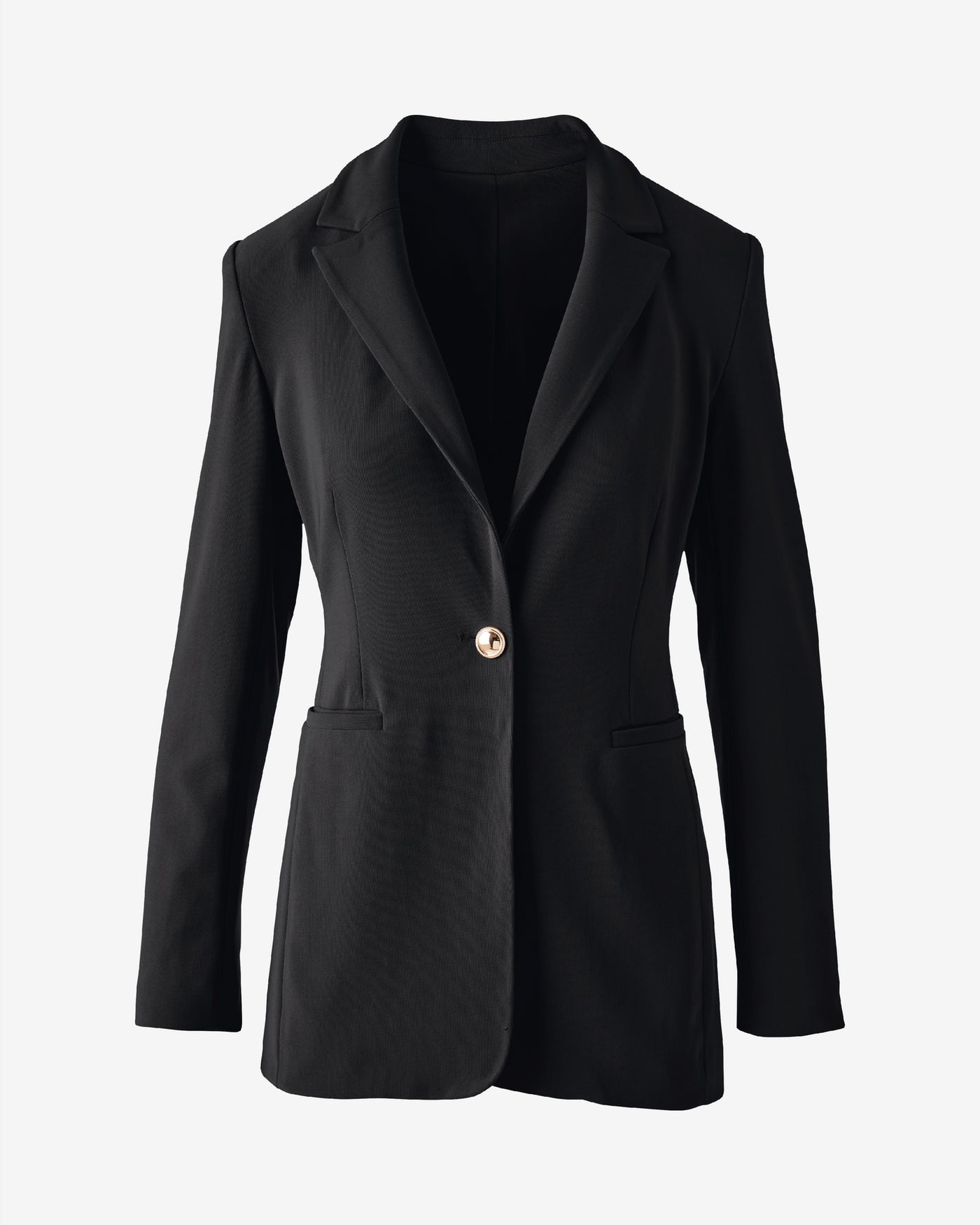 Beyond Travel Tailored Single Button Blazer Jet Black