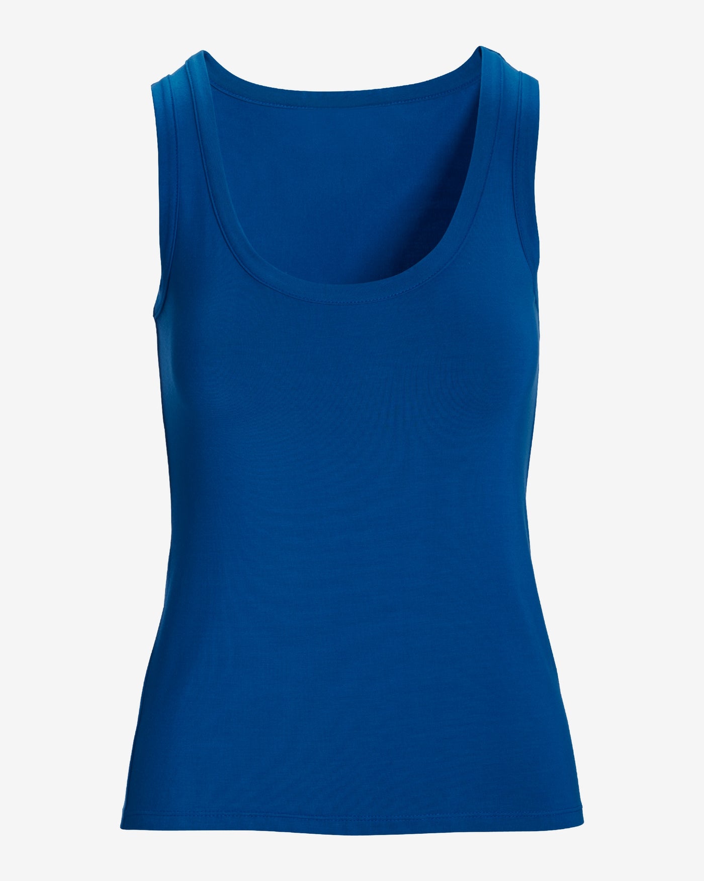 So Effortless Scoop-Neck Tank Top Lapis Blue
