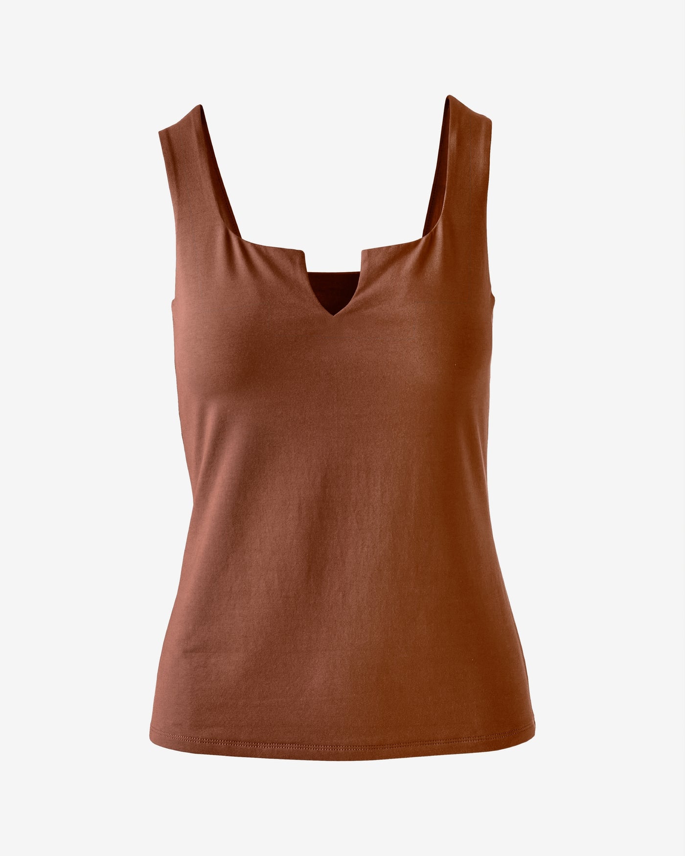 So Sexy Notched Neck Tank Tortoise Shell