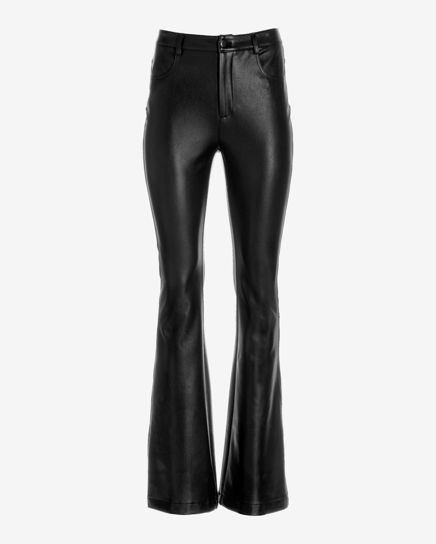 Monterey Five Pocket Faux Leather Bootcut Pant 2BN63 Black