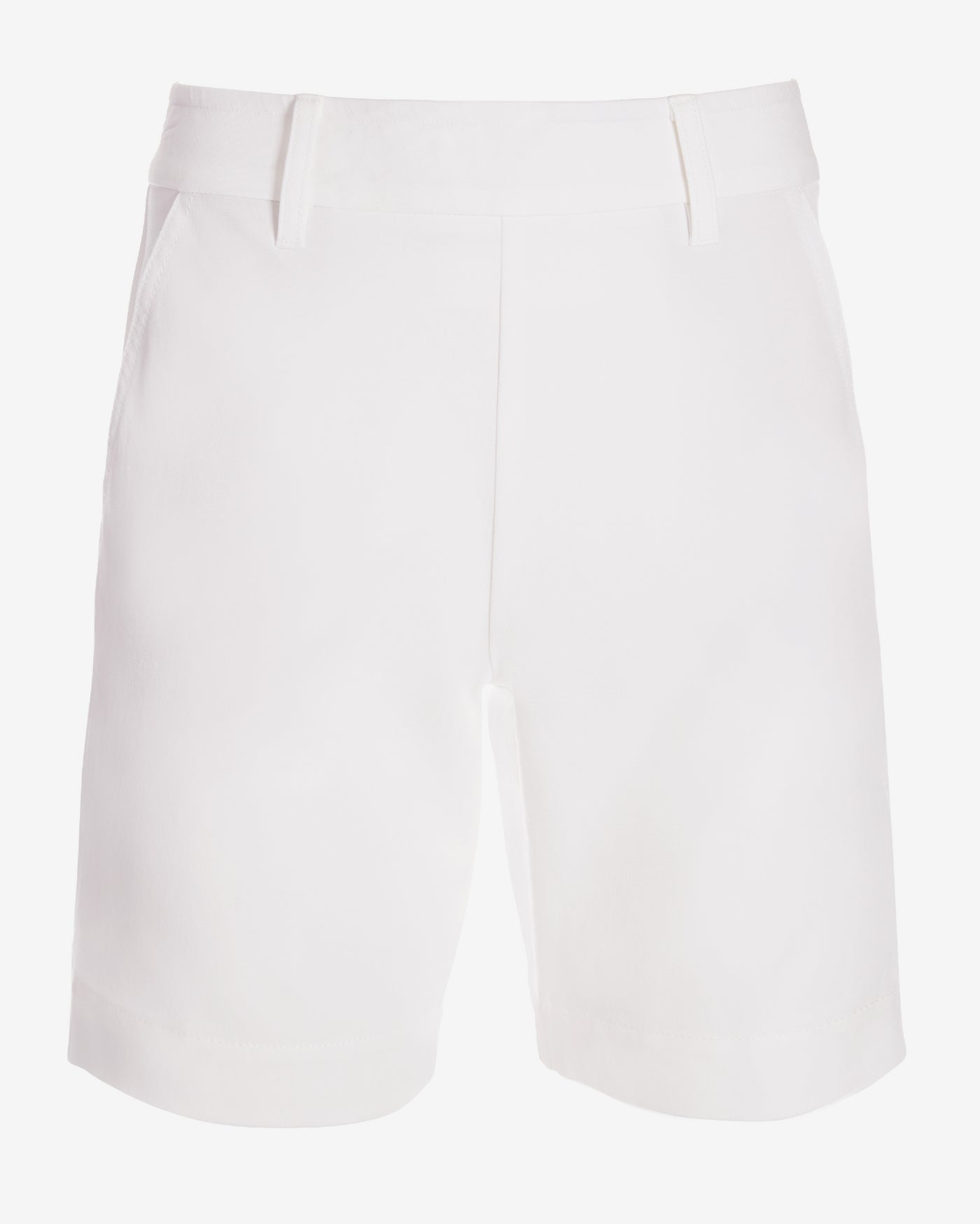 Twill Pull-On Seven-Inch Short Pure White