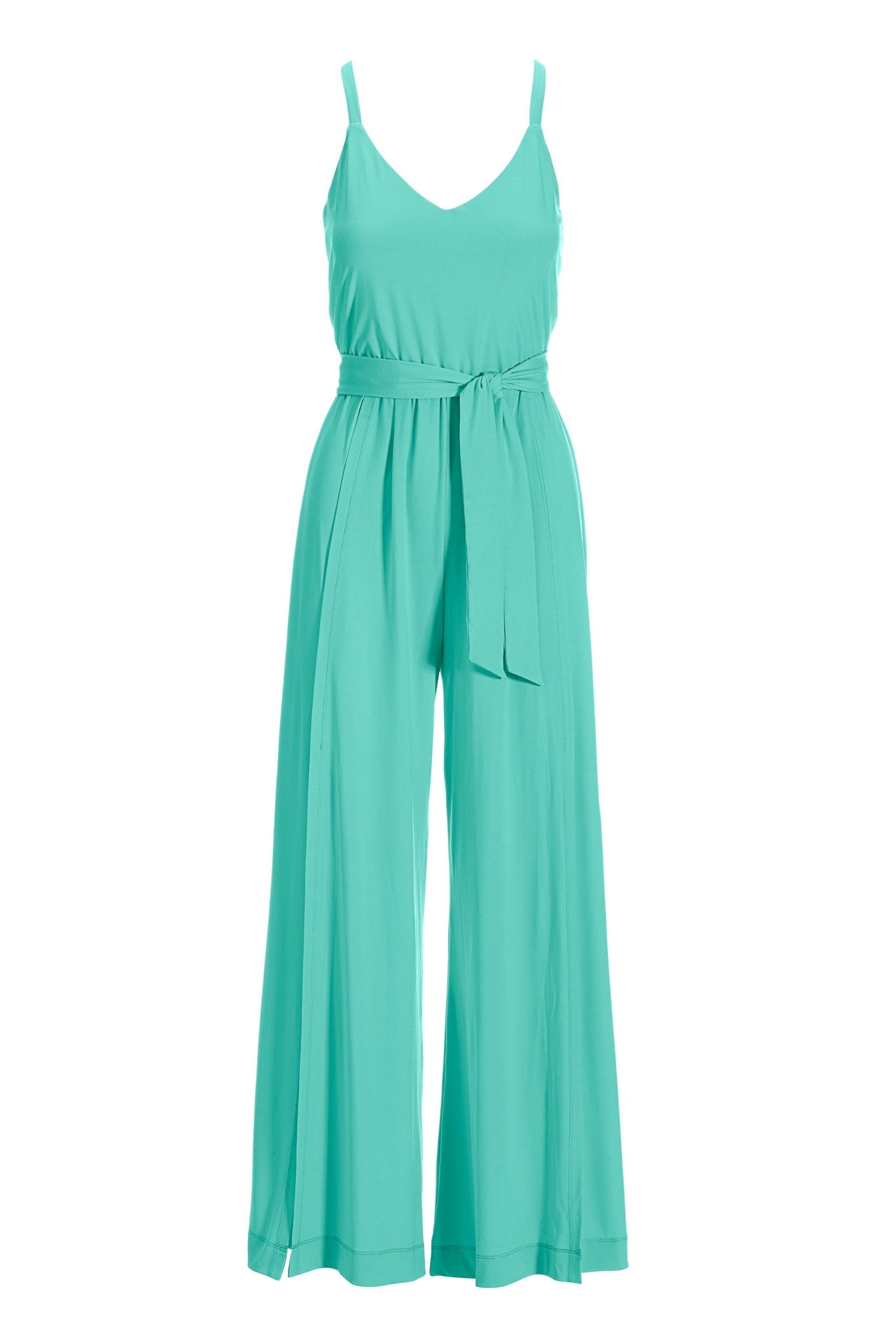 Slit Leg Jumpsuit Blue Radiance