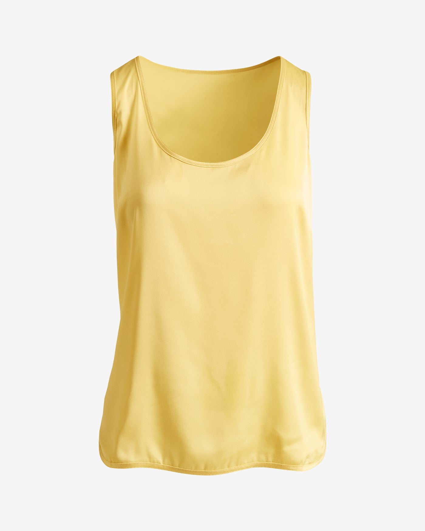 Samantha Scoop Neck Charmeuse Blouse Pale Banana