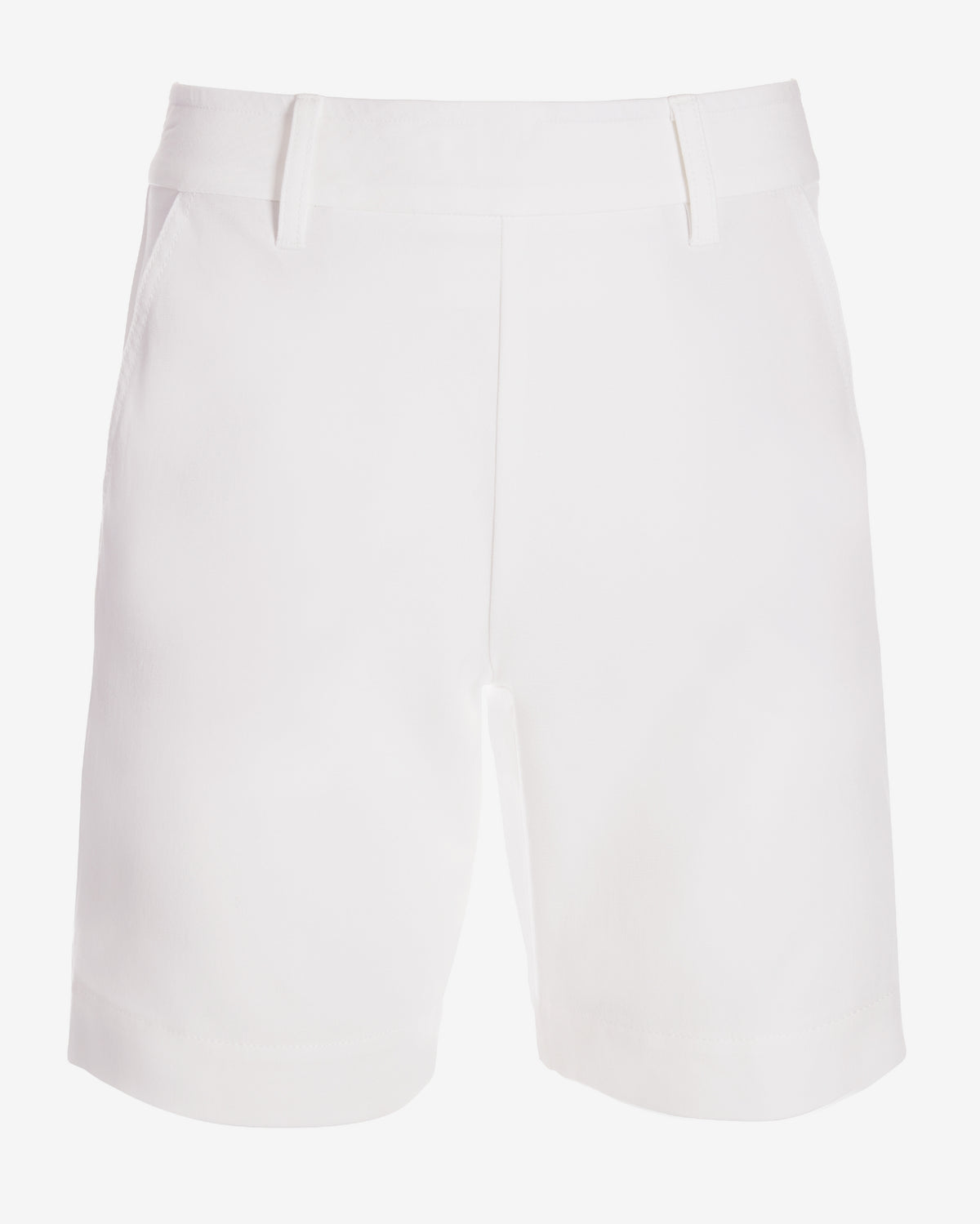 Twill Pull-On Seven-Inch Short Pure White