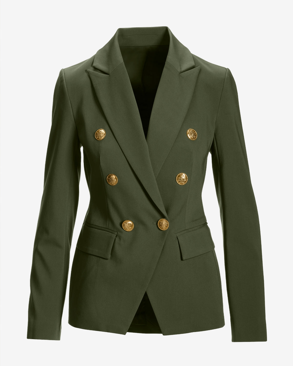 Modern Double-Breasted Blazer Olive Night