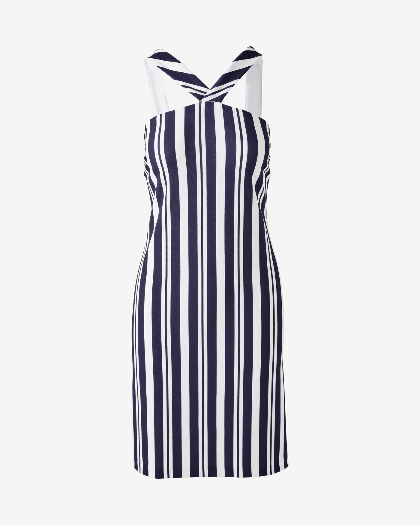 Beyond Travel Halter Stripe Dress Sophisticated Stripe