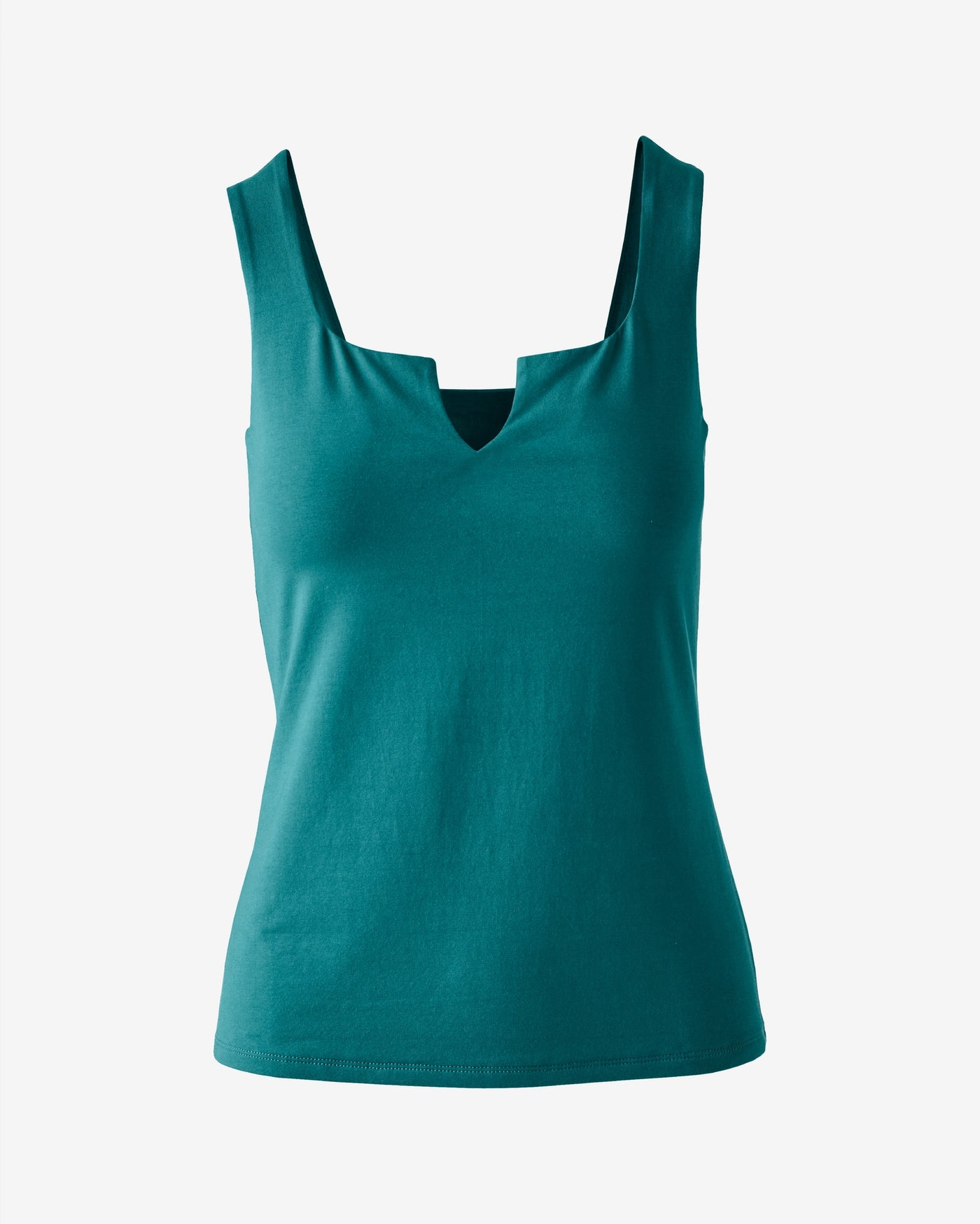 So Sexy Notched Neck Tank Everglade